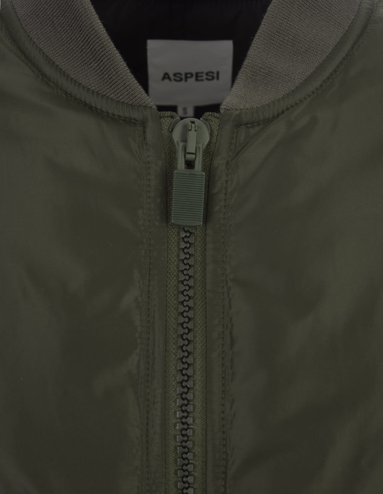 Shop Aspesi Green Flared Bomber Jacket In Militare