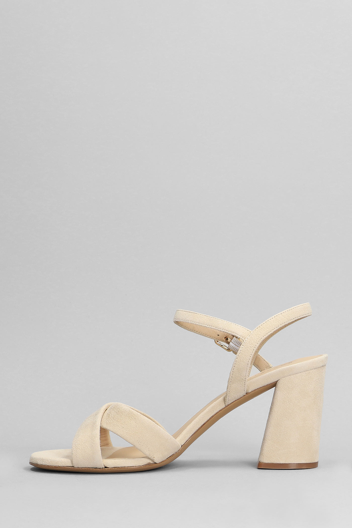 Shop Komono Isla Sandals In Beige Suede