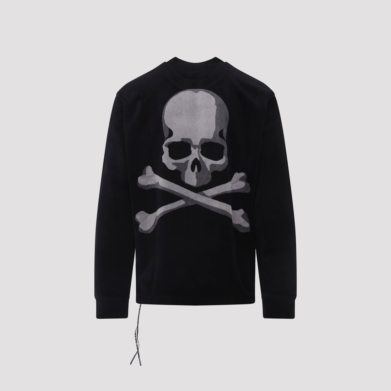 Mastermind Japan Long-sleeve Black T-shirt With Graphic Skull Design In Black