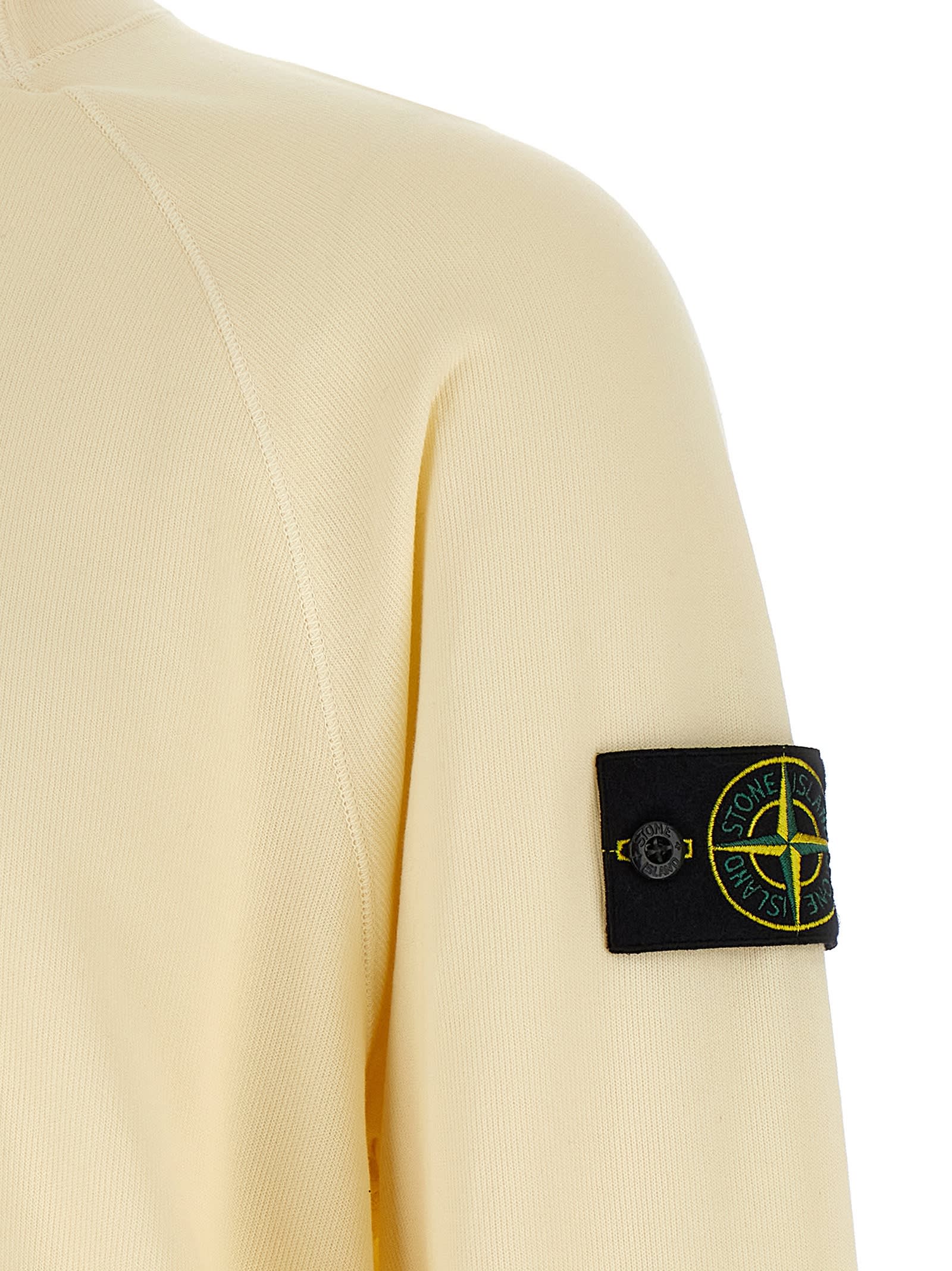 Stone Island Ribbed Crew-neck Cotton Sweater With Long Sleeves