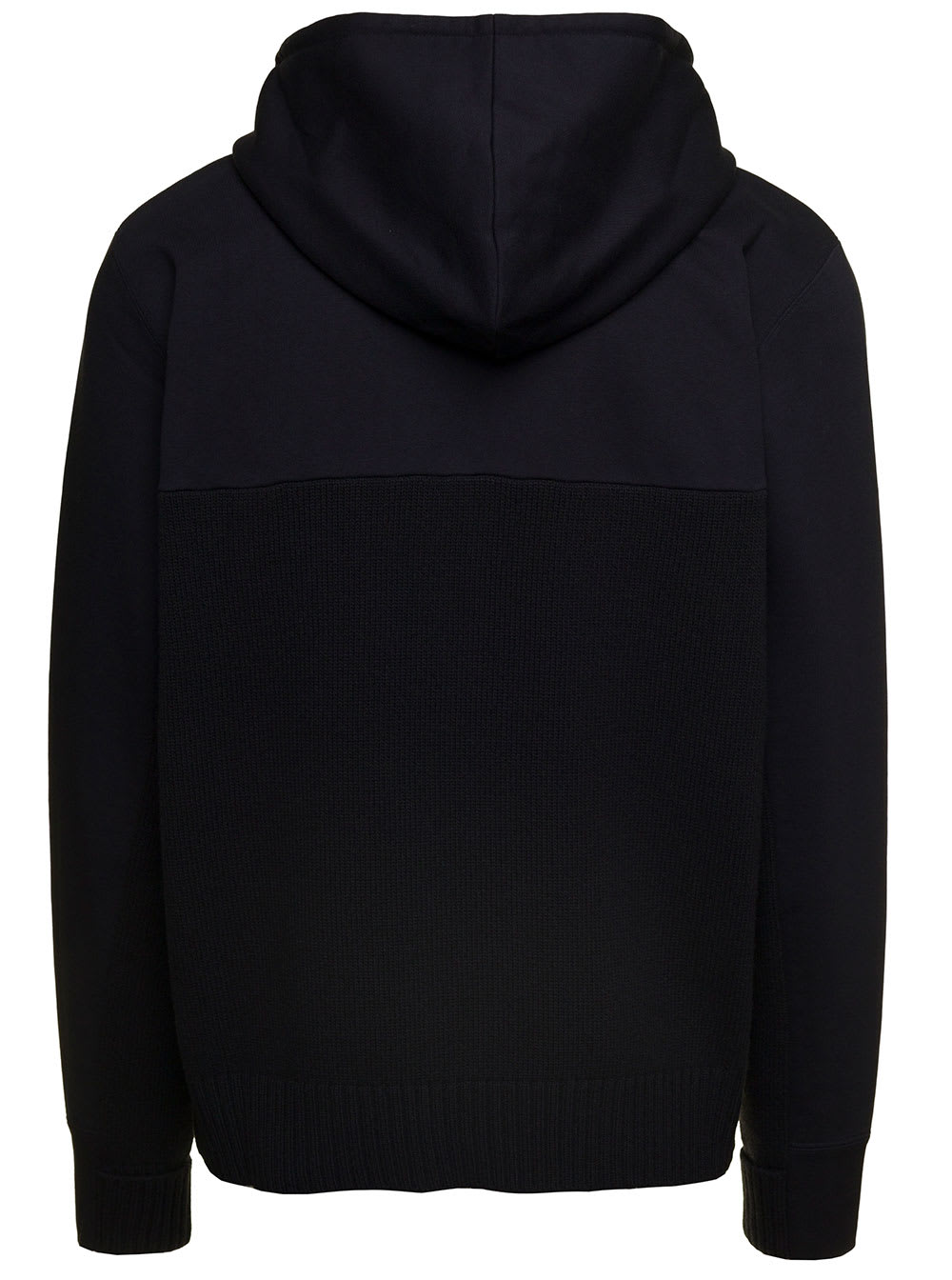 Shop Alexander Mcqueen Black Hooded Sweatshirt With Contrasting Orchid Logo Print In Cotton Man In White/black