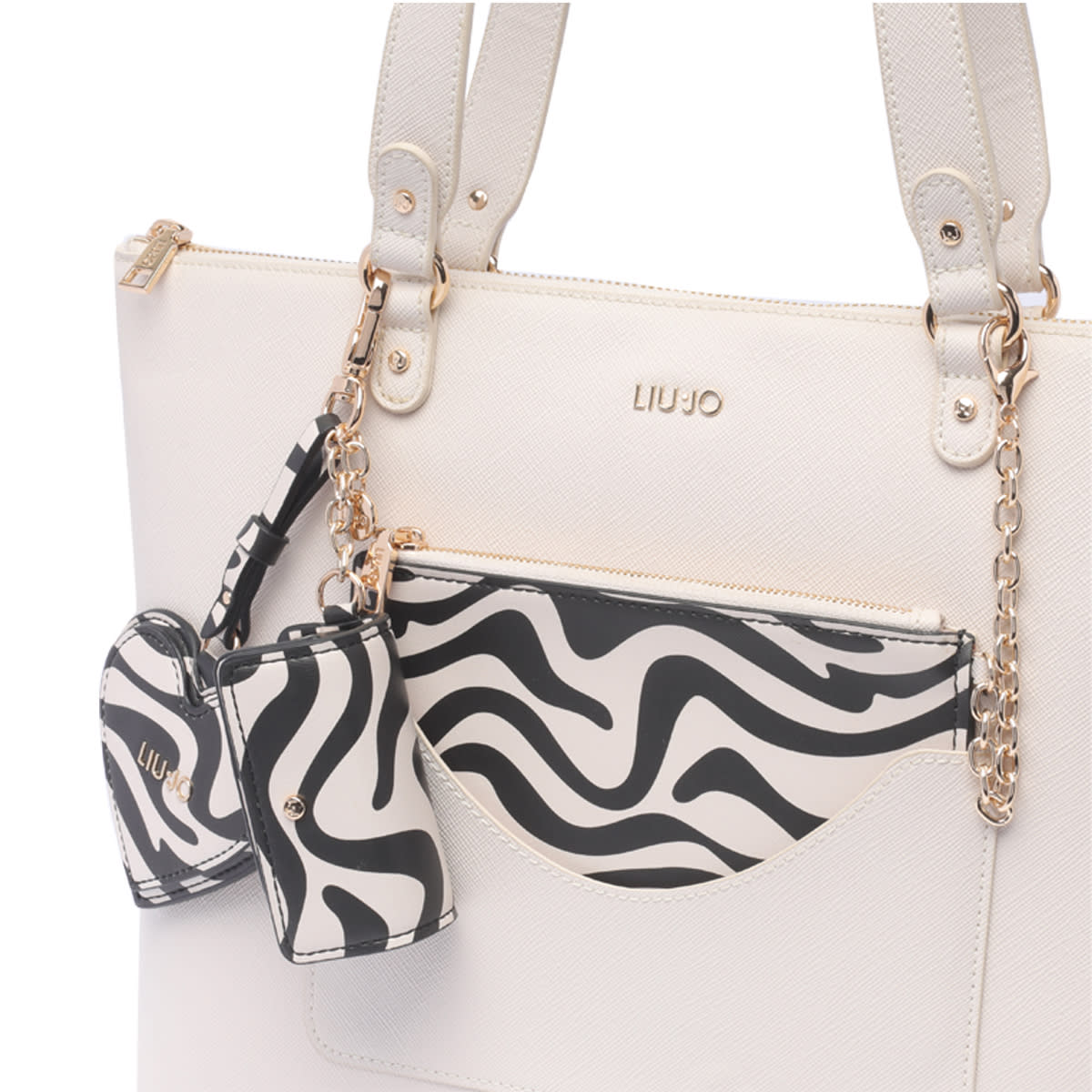Shop Liu •jo Ecs L Tote Bag In White