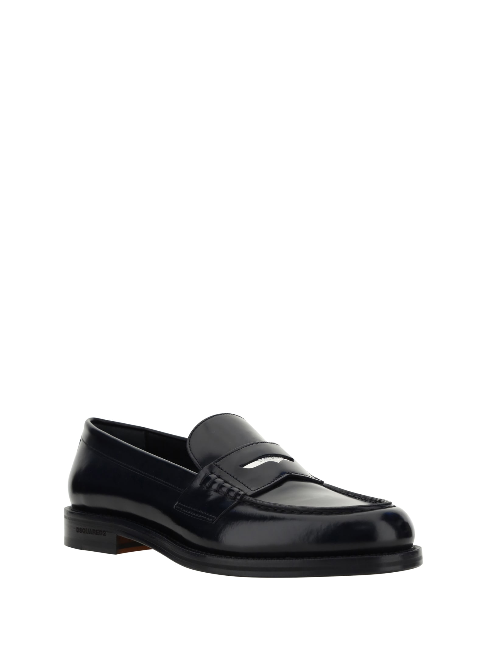 Shop Dsquared2 Loafers In Nero