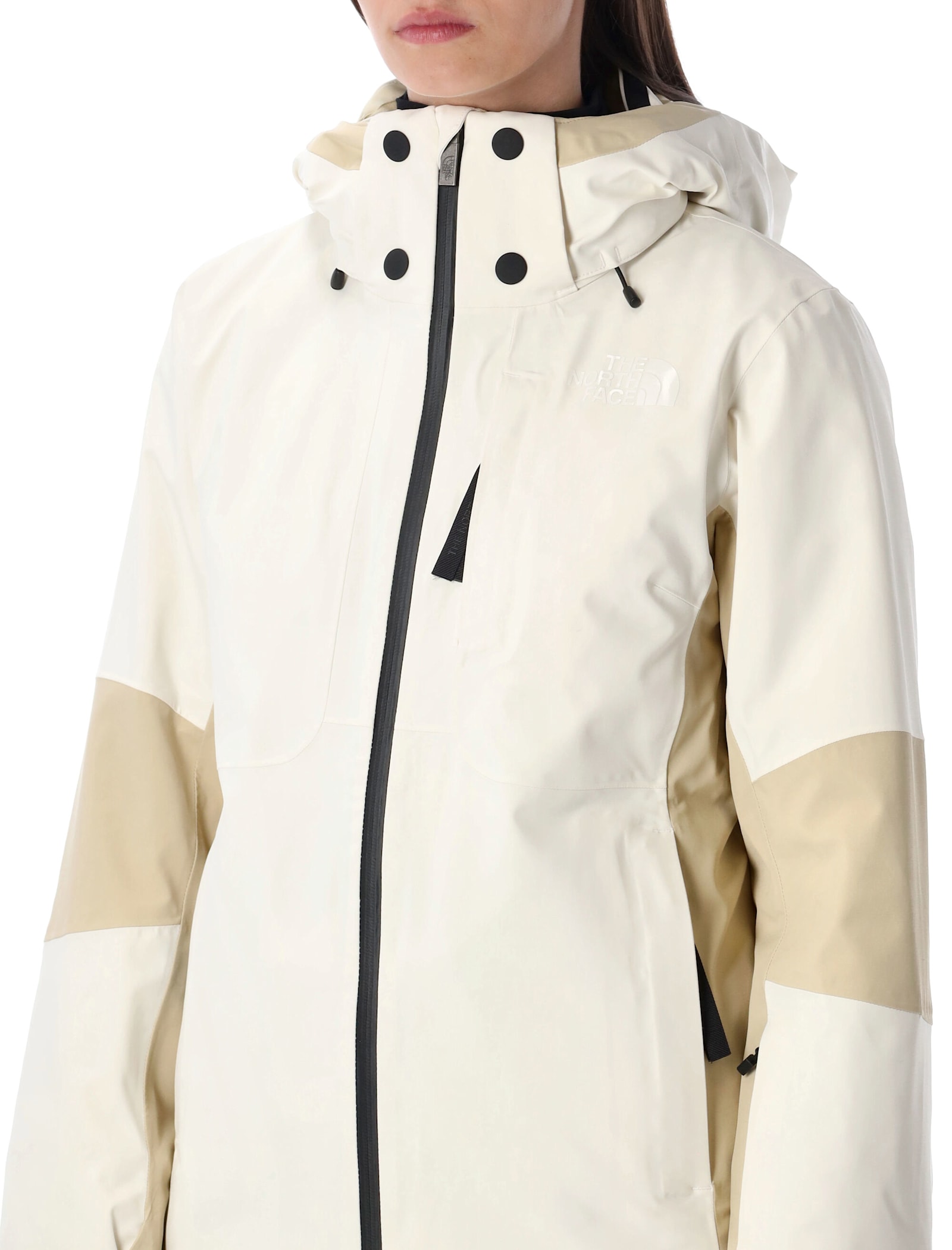 The North Face Lenado Ski Jacket Beige And White In Neutral