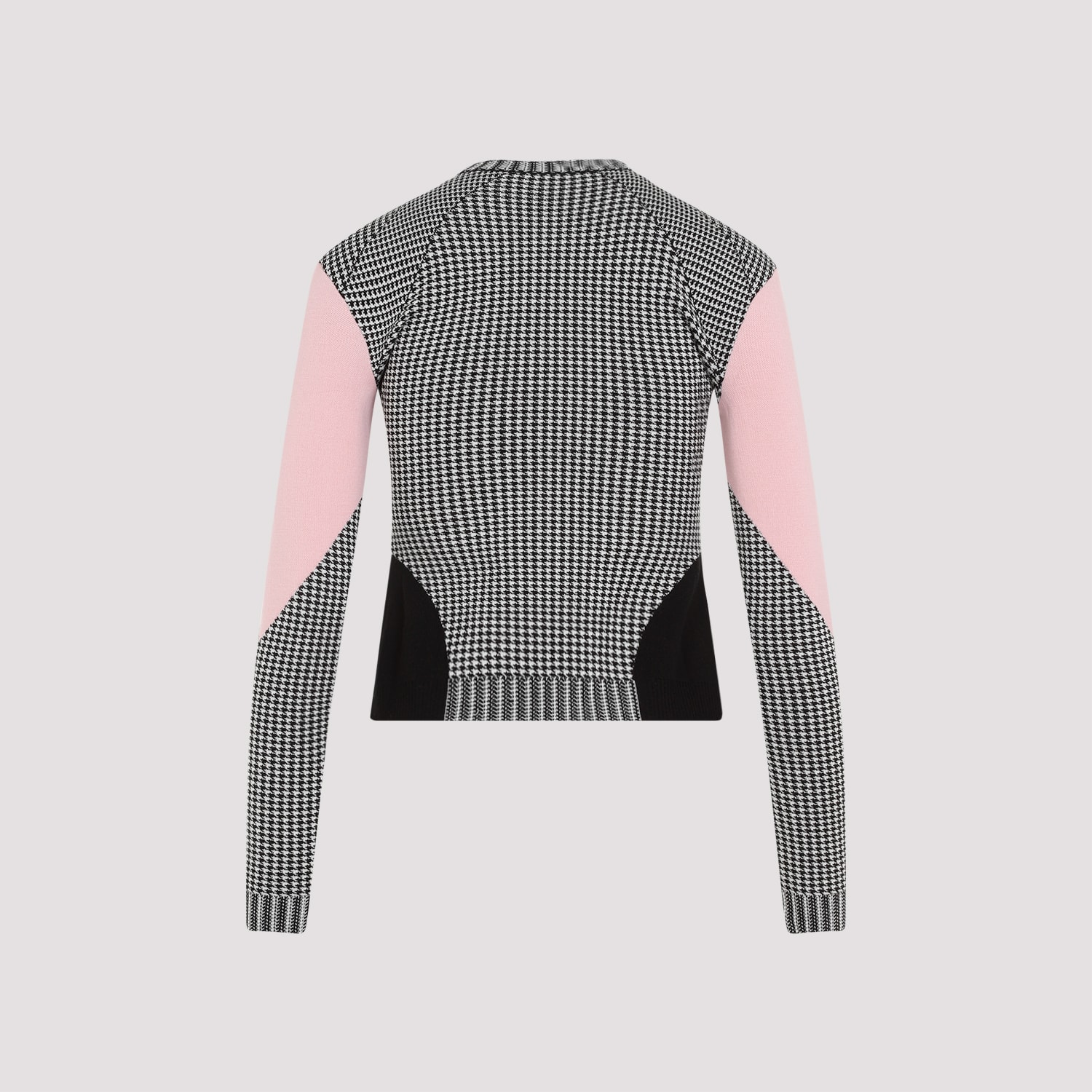 Shop Alexander Mcqueen Wool Pullover In Black White Pink