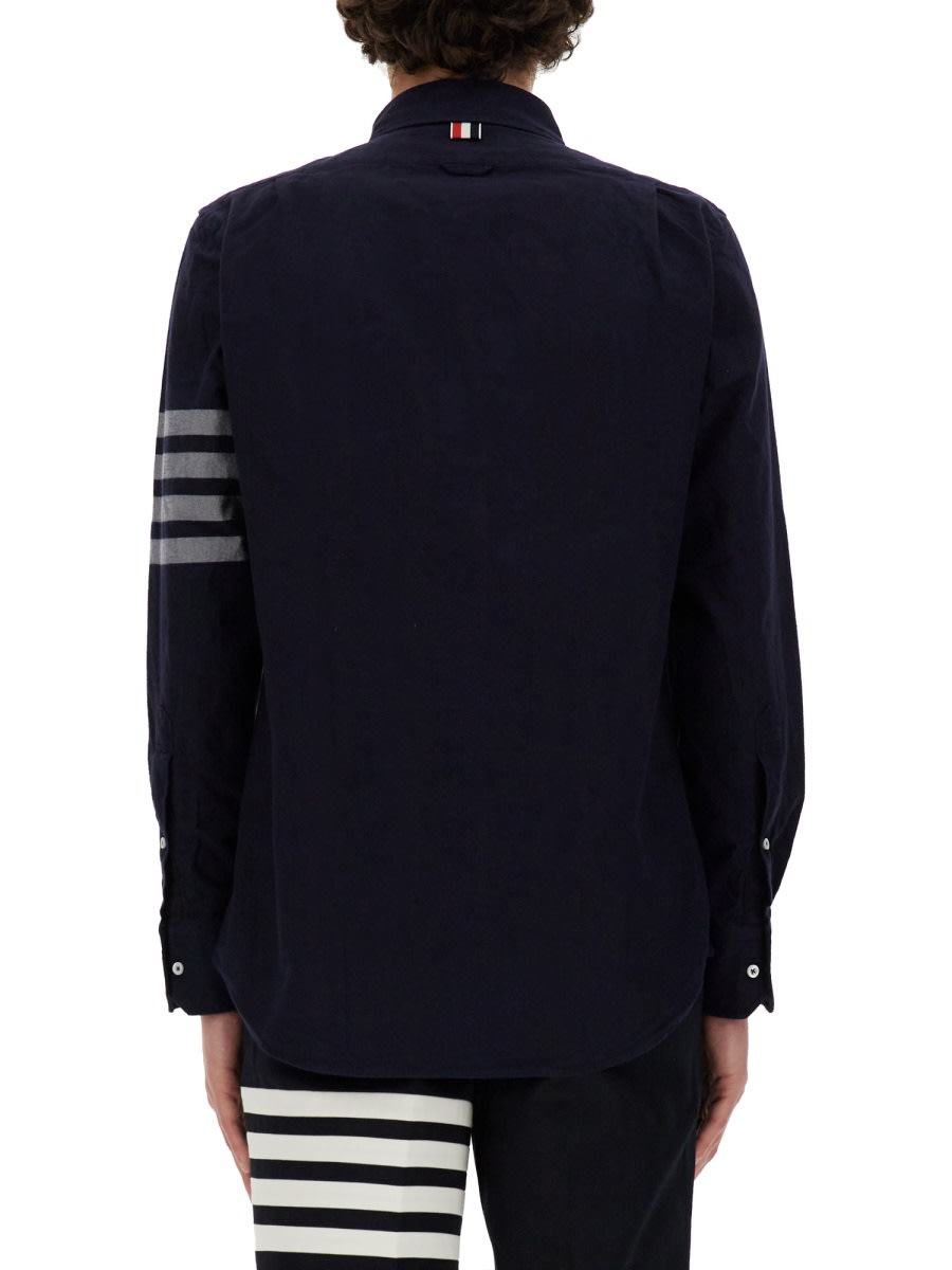 Shop Thom Browne 4bar Shirt In Blue