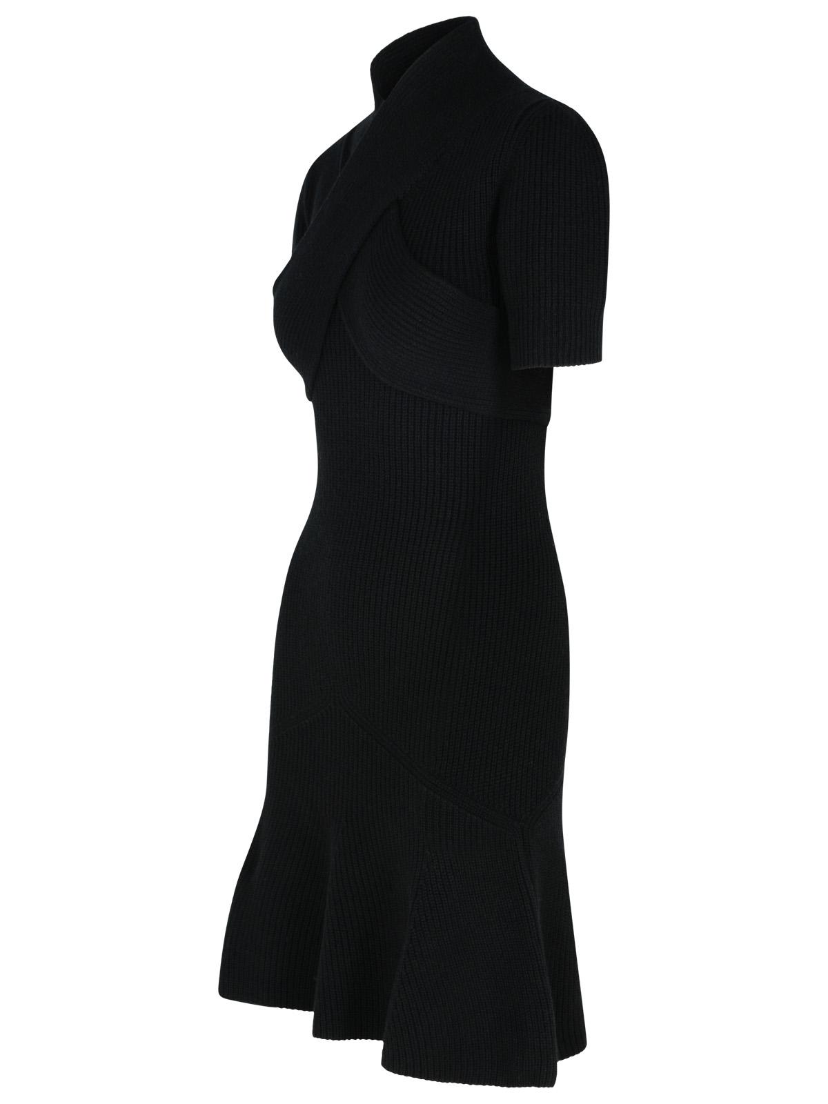 Shop Patou Black Merino Wool Blend Dress