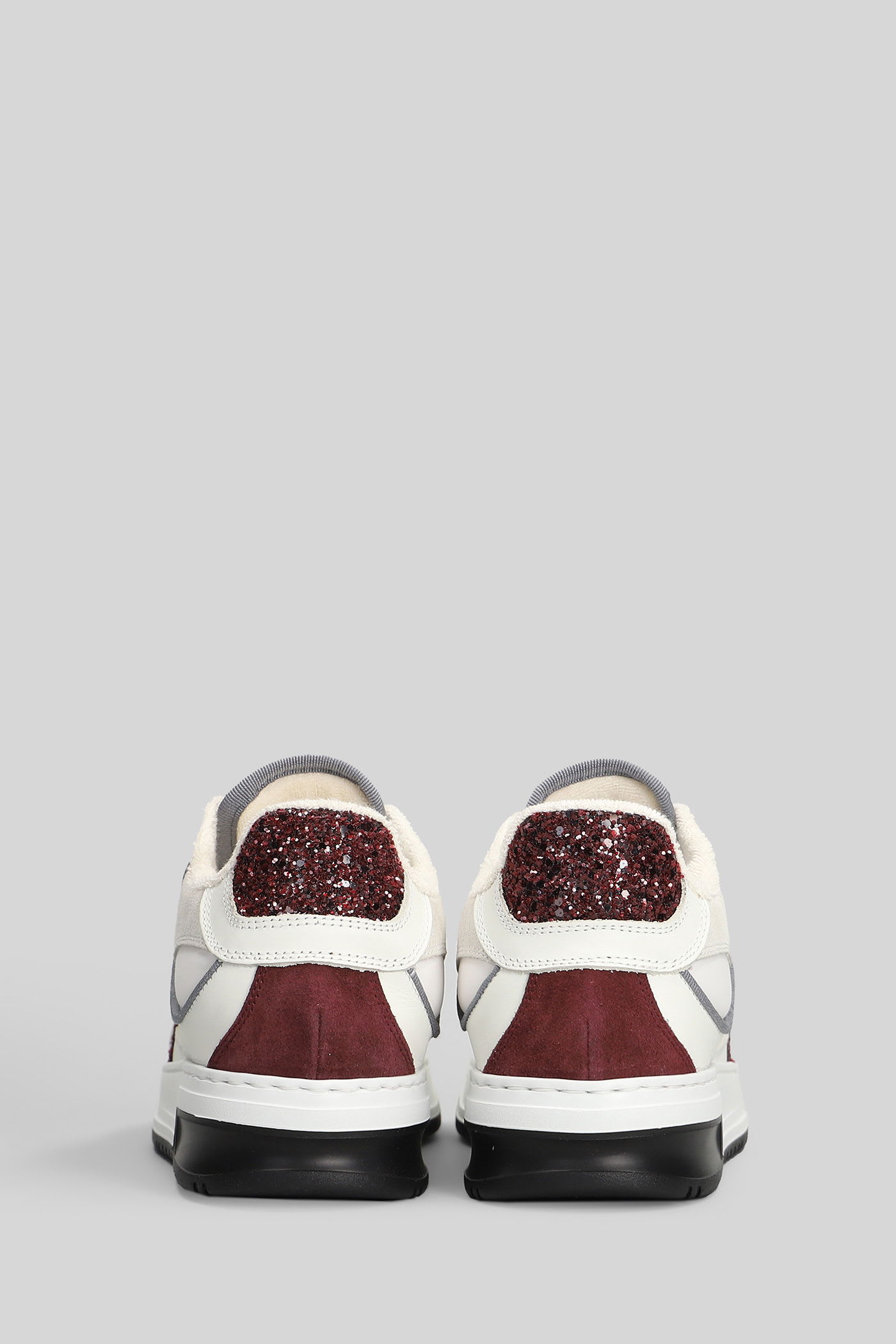 Ama Brand Sneakers In White Leather In Multi