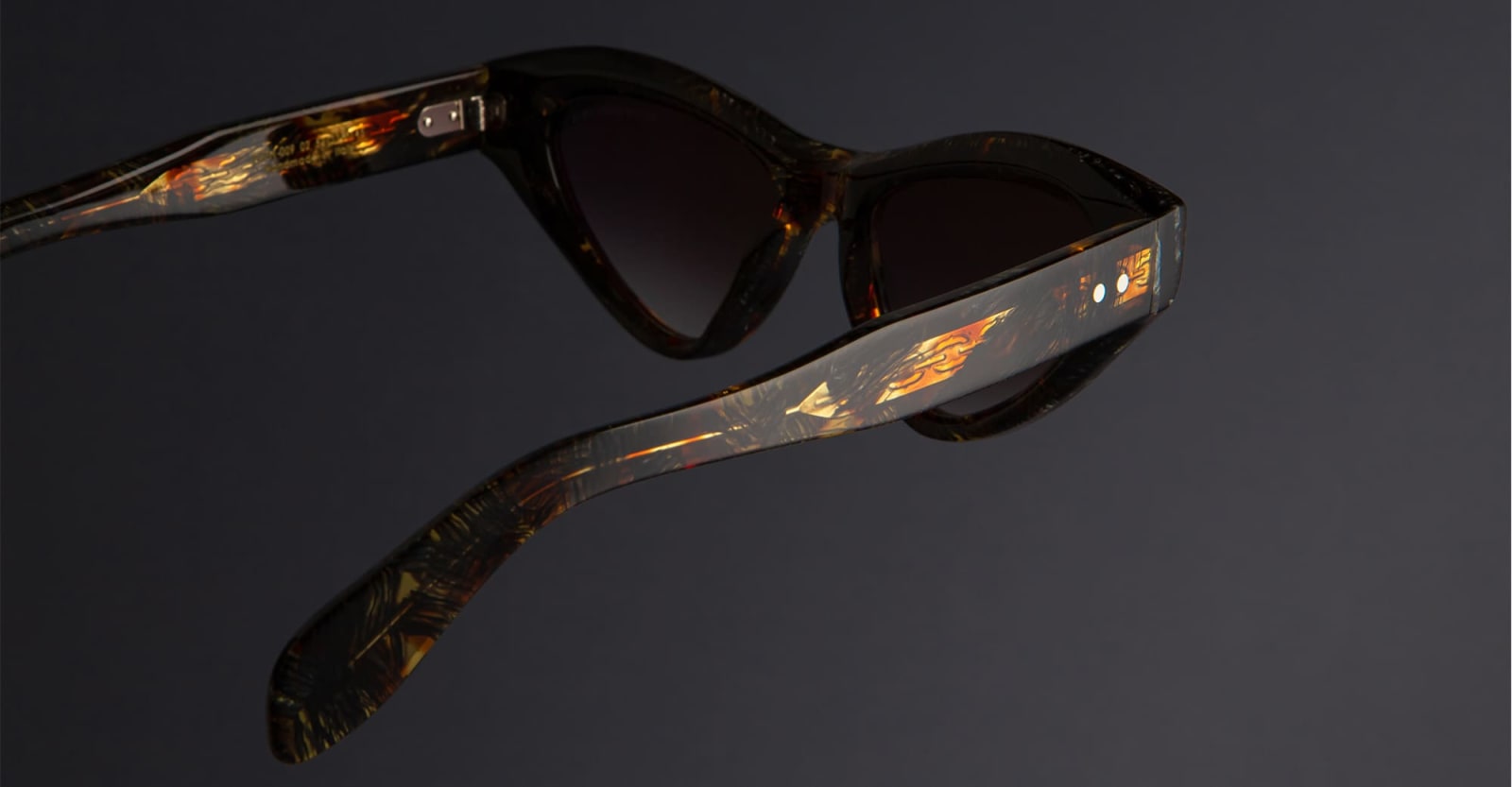 Shop Cutler And Gross The Great Frog - Mini / Brush Stroke Sunglasses In Brown