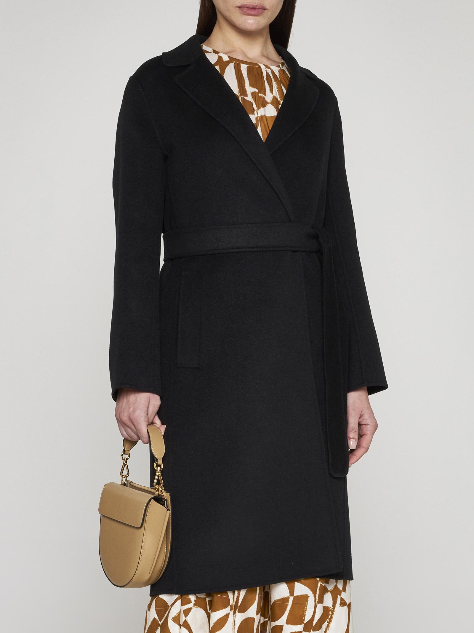 Shop 's Max Mara Pauline Belted Wool Coat In Black