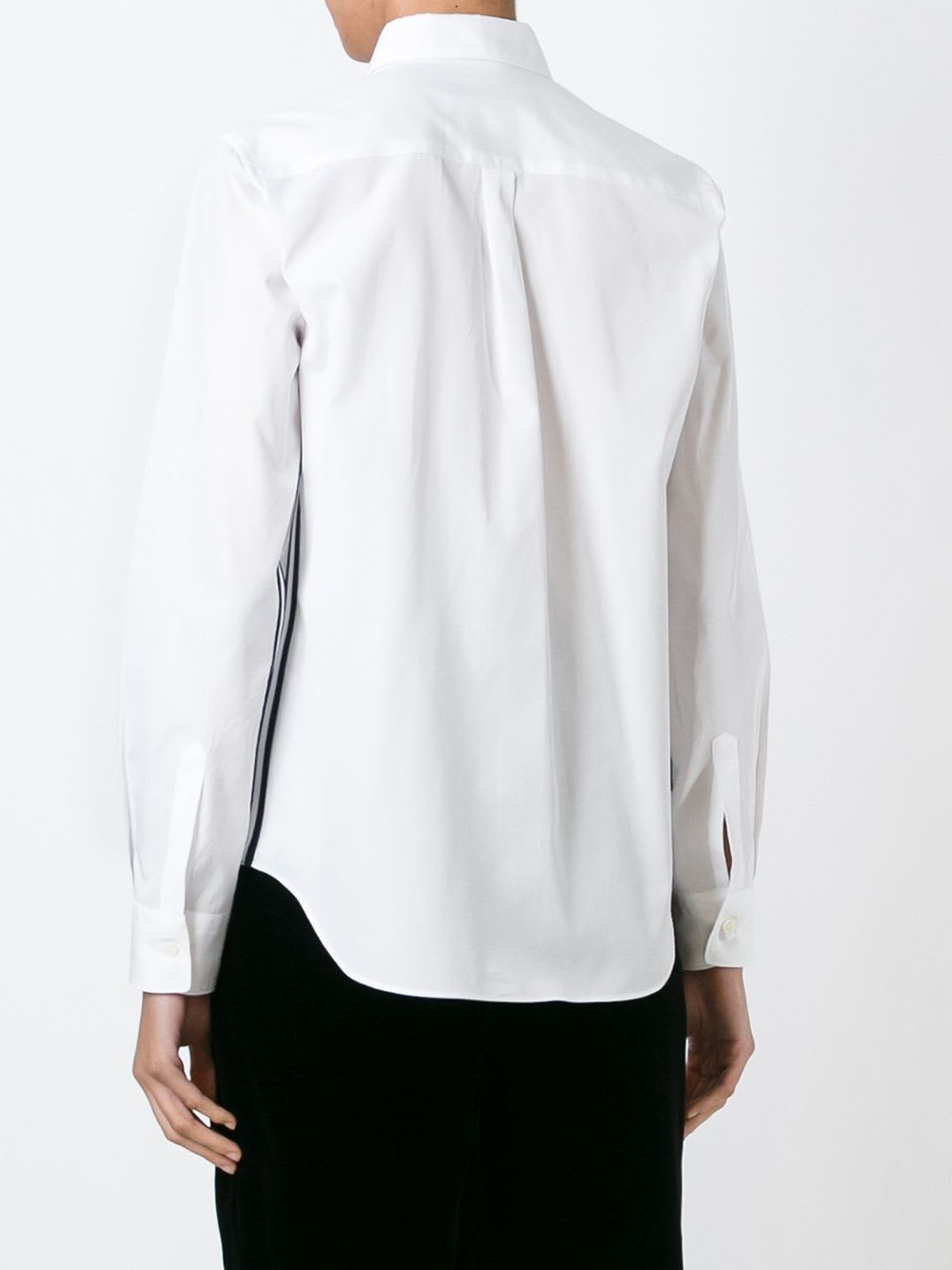 Comme Des Garçons Tapered Shirt In White
