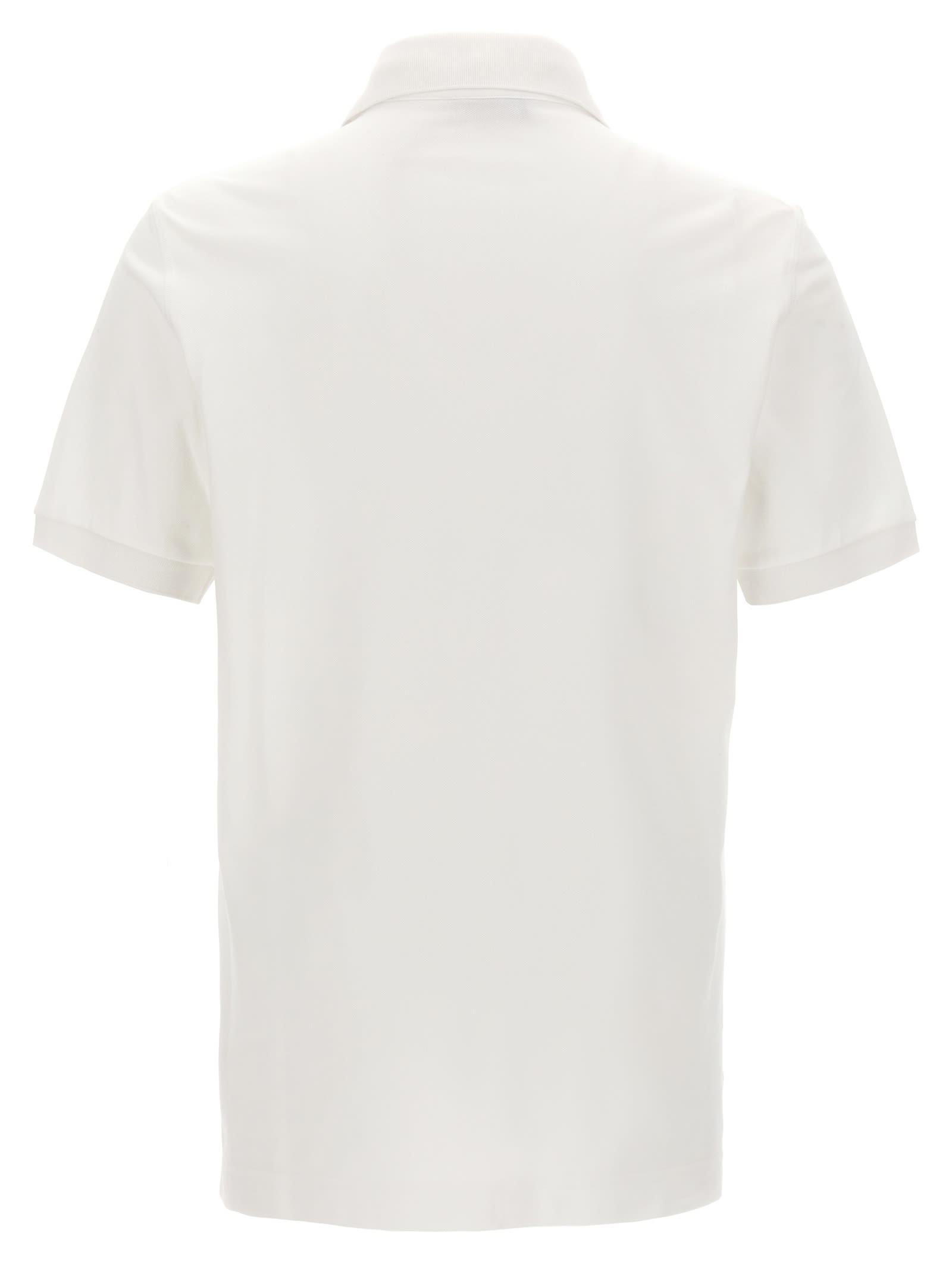 Shop Dolce & Gabbana Logo Patch Polo Shirt In White