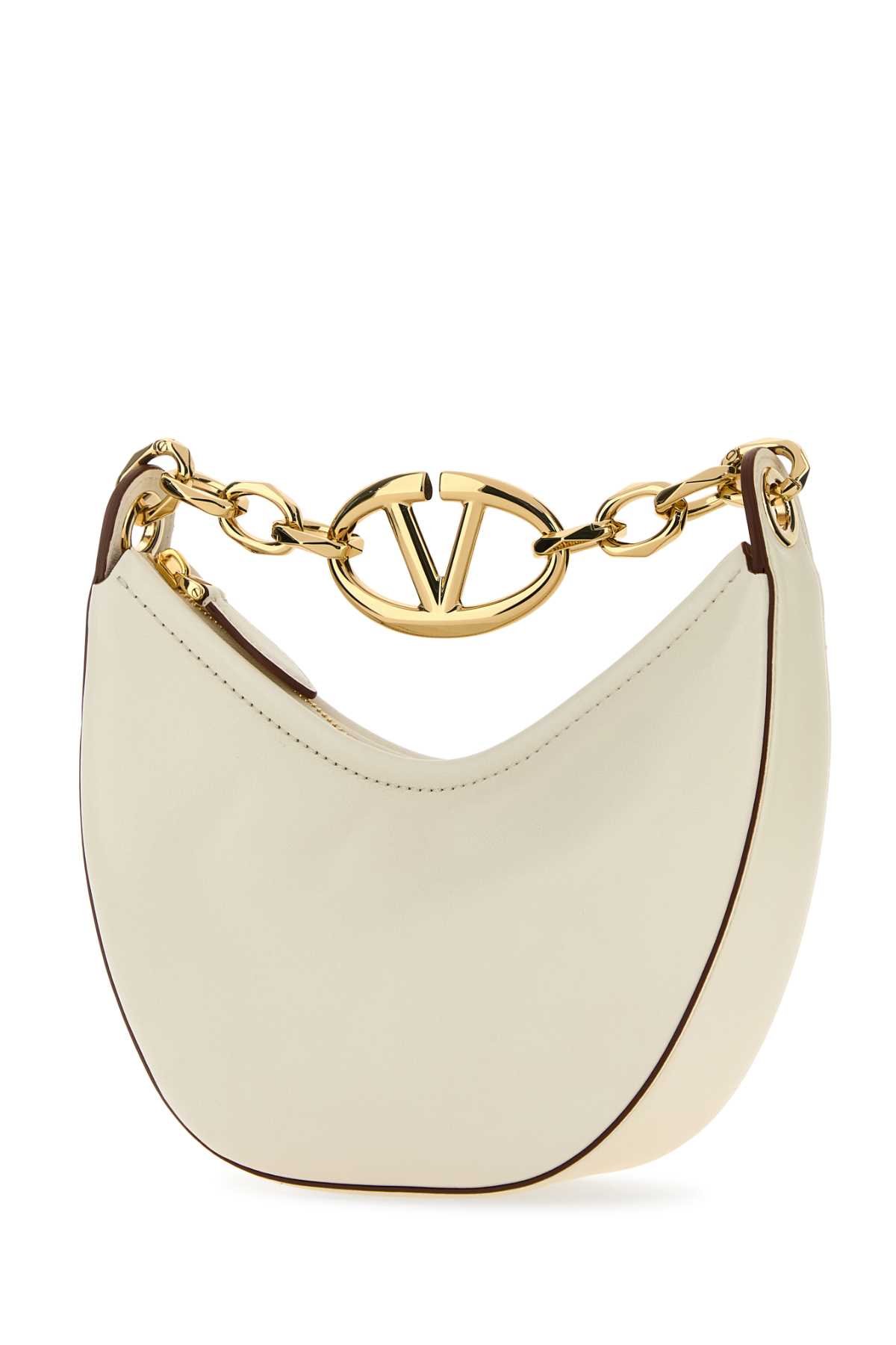 Shop Valentino Ivory Leather Vlogo Handbag