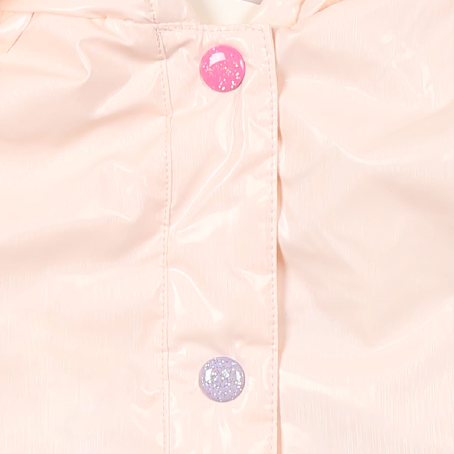 Shop Billieblush Pink Raincoat For Baby Girl With Hearts