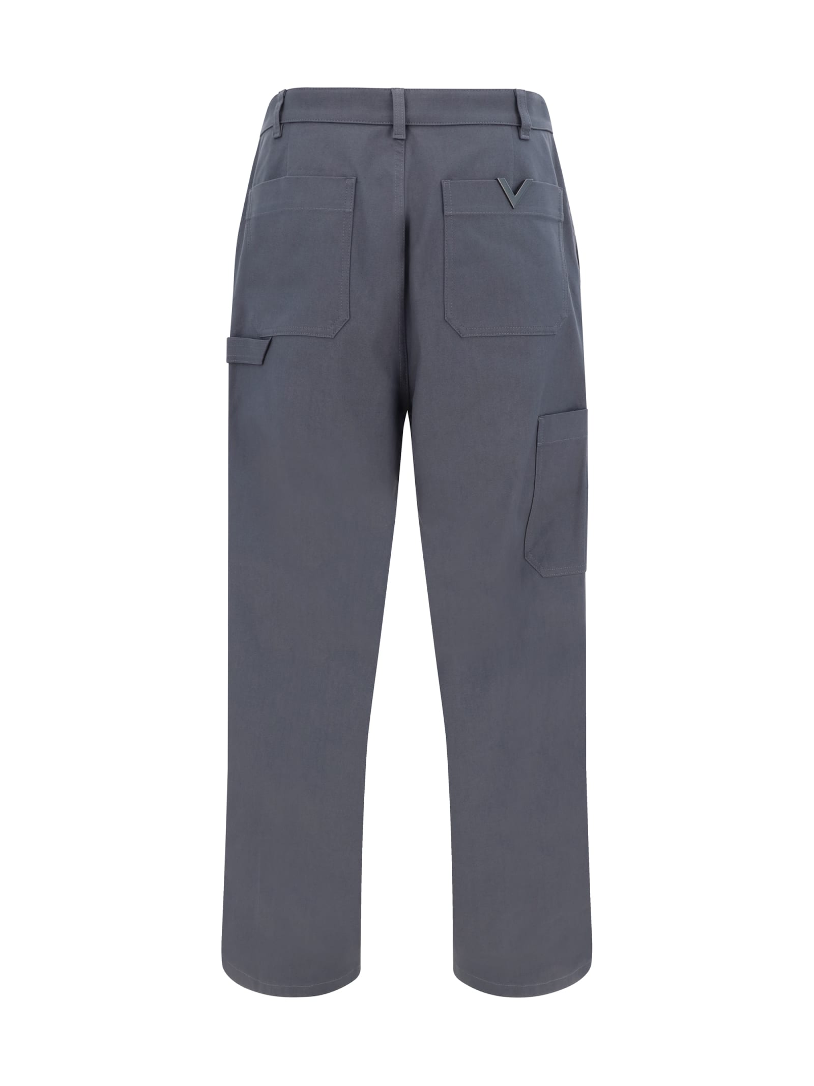 Shop Valentino Cargo Pants In Grigio Chiaro