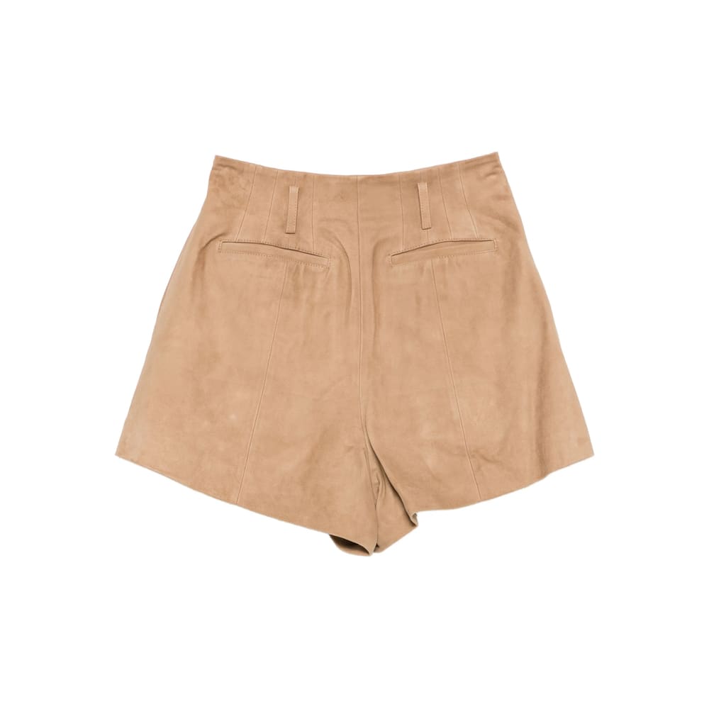Iro Studded Shorts In Brown