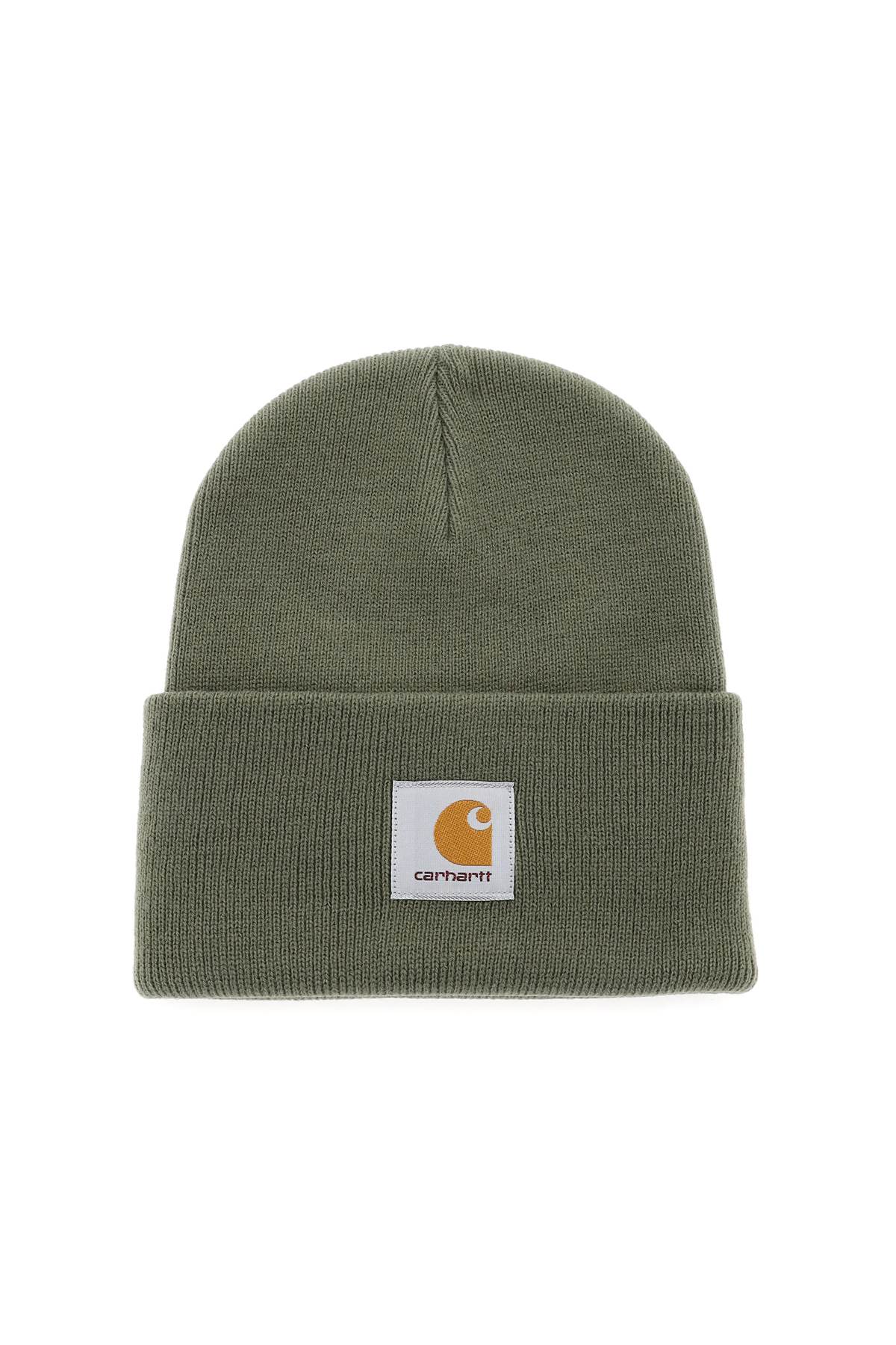 Carhartt Beanie Hat With Logo Patch In Salvia (green)