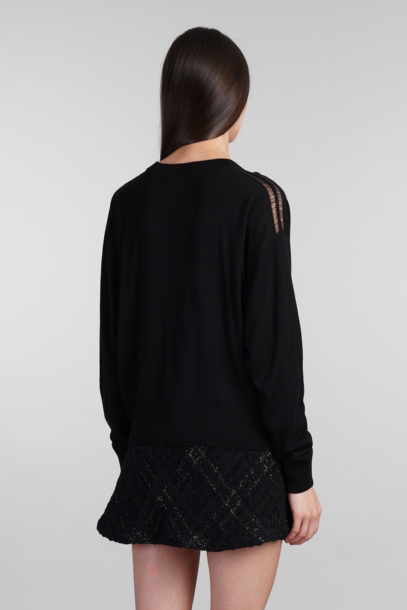 IRO LEYA KNITWEAR IN BLACK SILK 