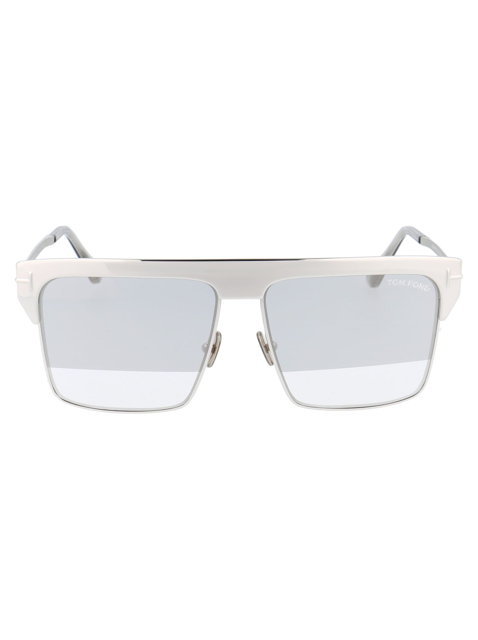 Shop Tom Ford West Sunglasses In 18c Silver