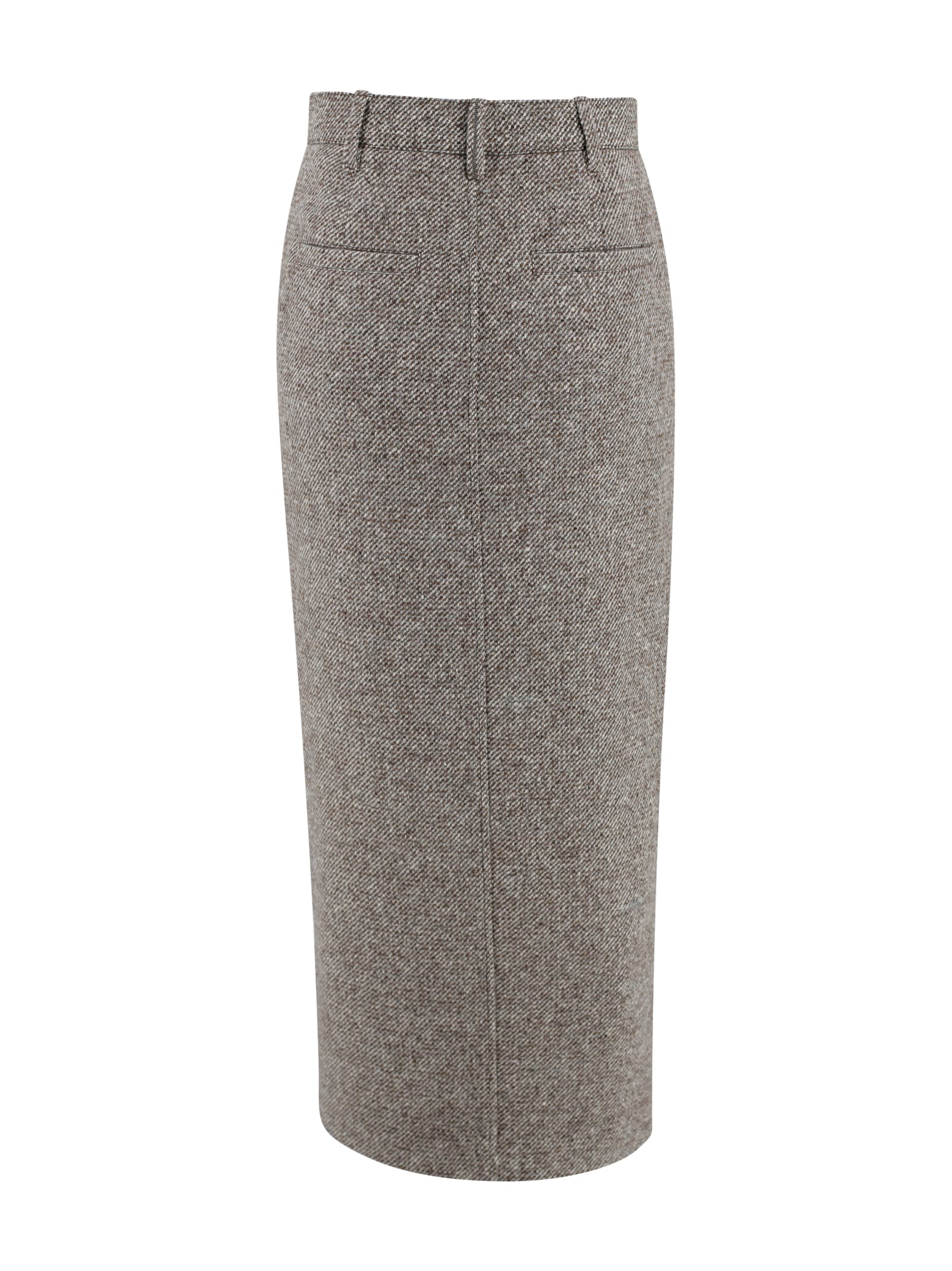 Brunello Cucinelli Pencil Skirt In Gray