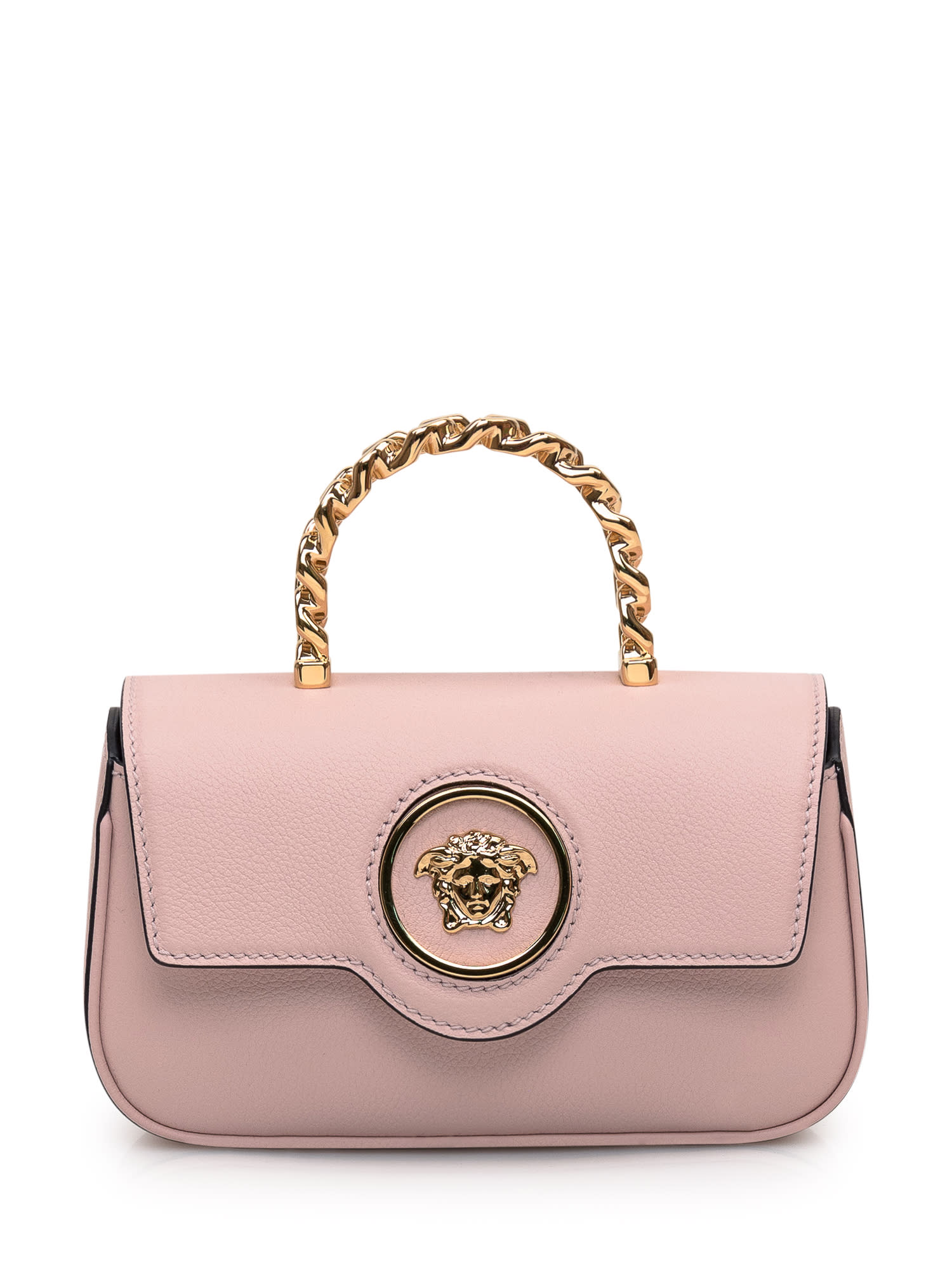 Shop Versace La Medusa Mini Bag In Dusty Rose-oro