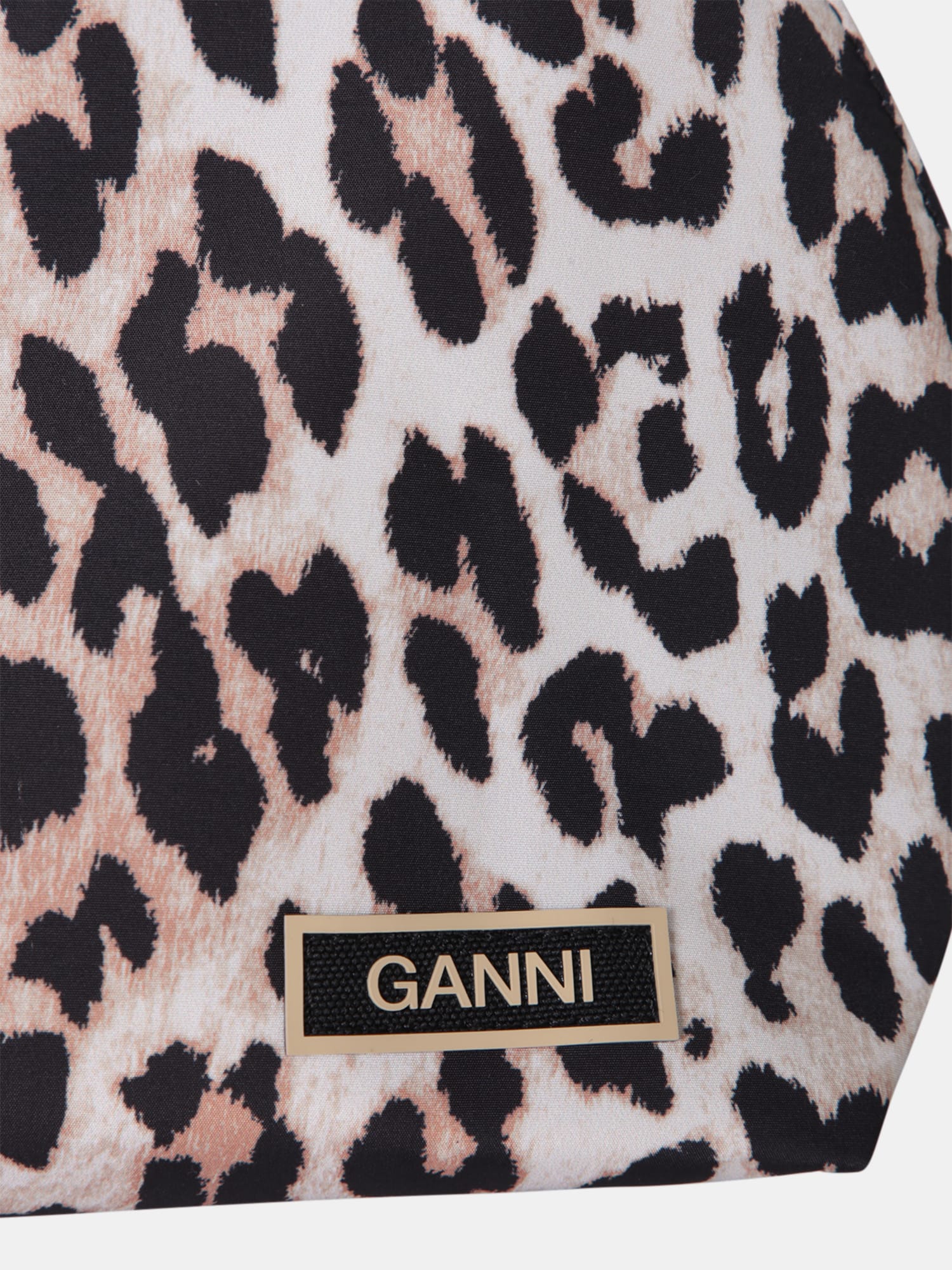 Shop Ganni Leopard Beauty Case In Multi