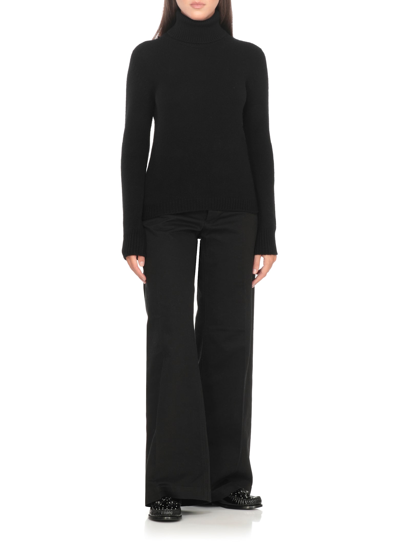 Stuart Weitzman Lottie Sostud Loafers In Black