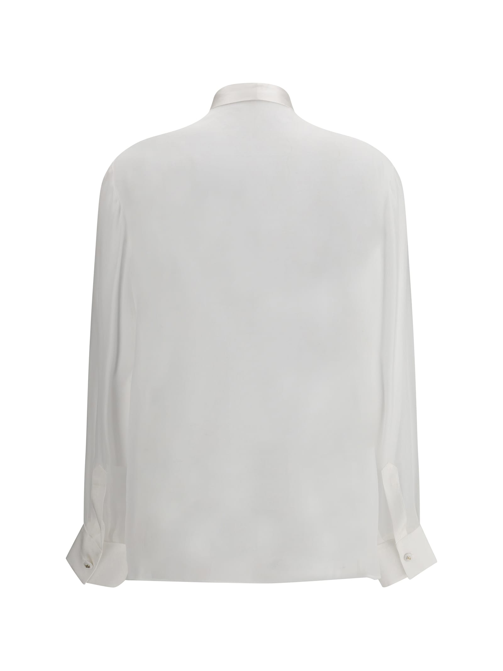 Dolce & Gabbana White Silk Shirt In White