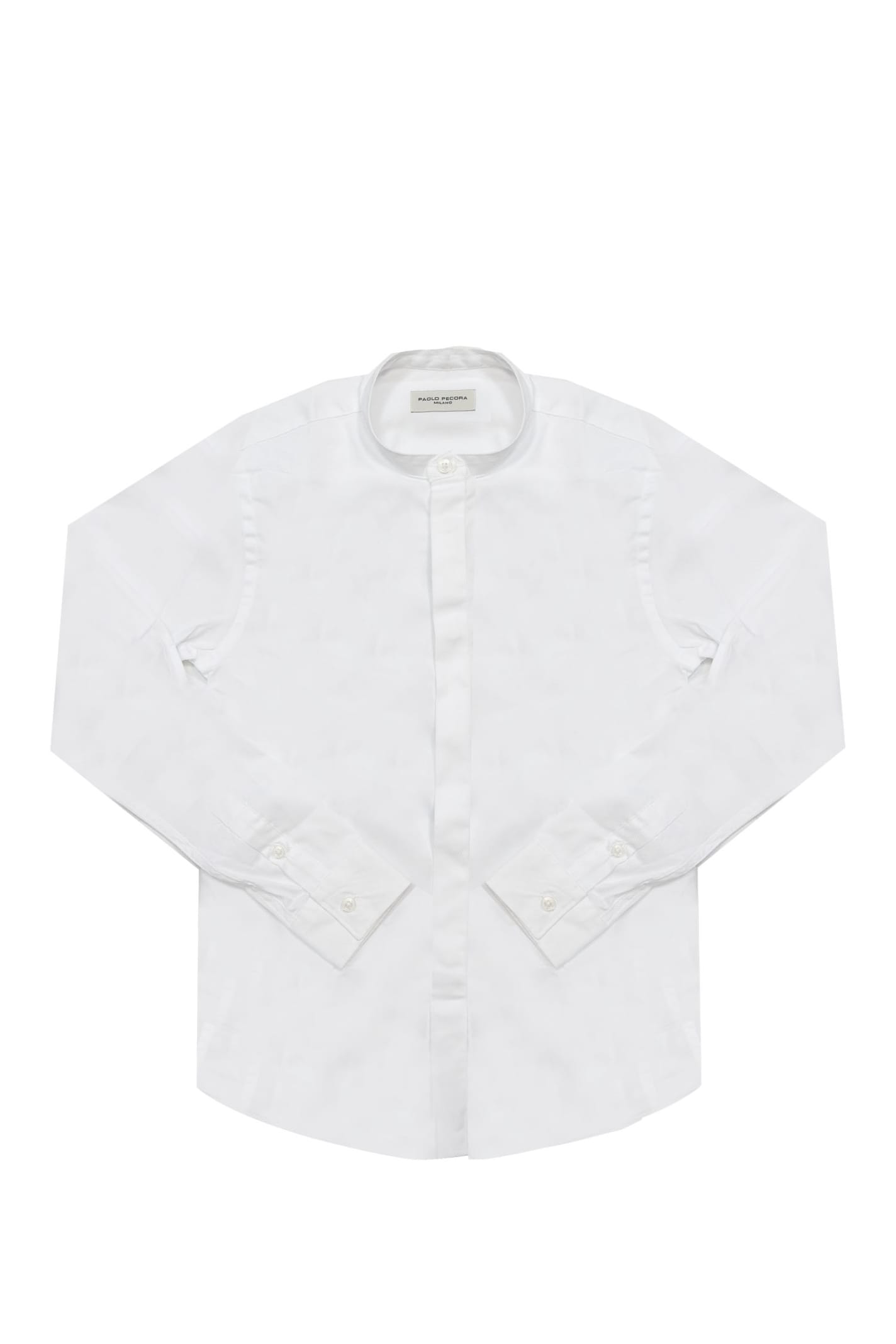 Paolo Pecora Kids' Cotton Shirt In White