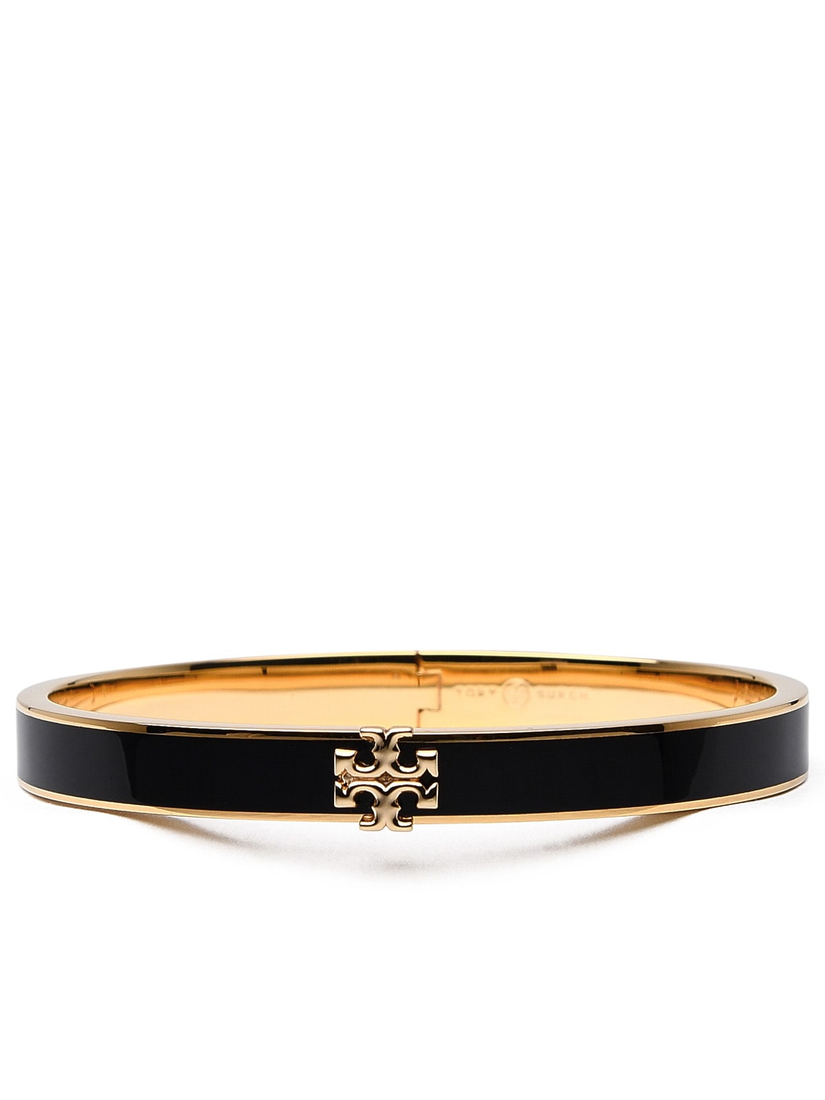 Tory Burch Gold And Black Brass Kira Bracelet In Tory Gold/black