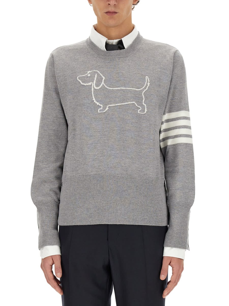 Shop Thom Browne Jersey Hector In Grey