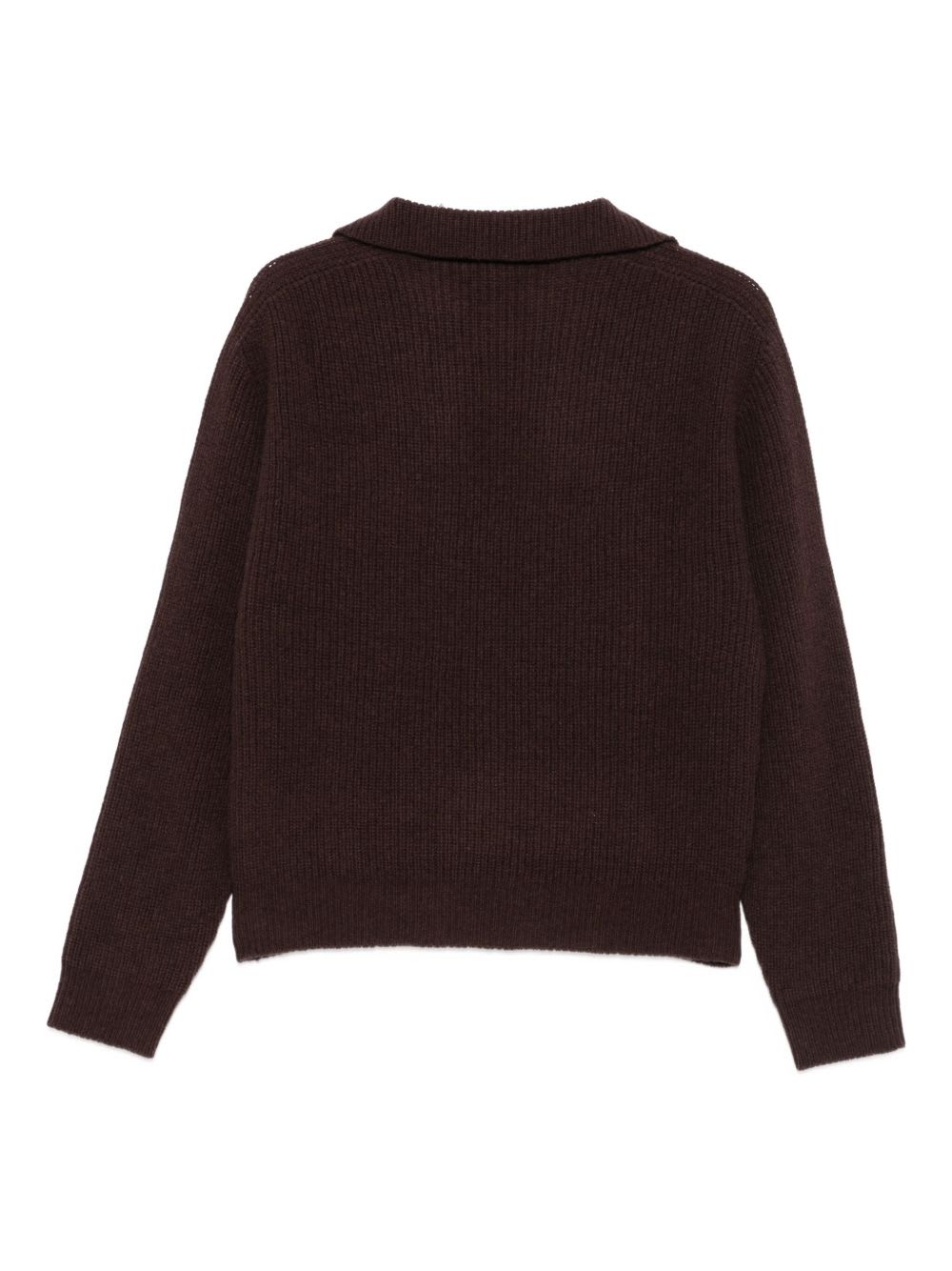 Alysi Women Brown Ribbed Wool Sweater, S Luxury Sweaters & Knitwear For Women Darveys In Brown