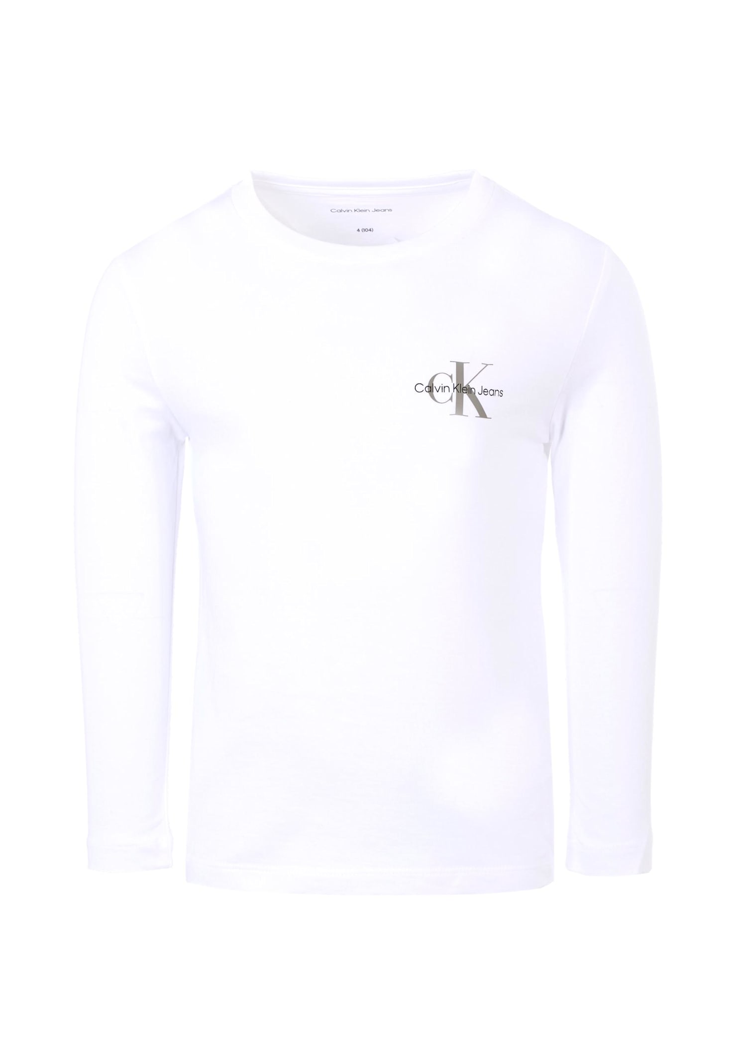 Calvin Klein White T-shirt For Kids With Black Logo In White