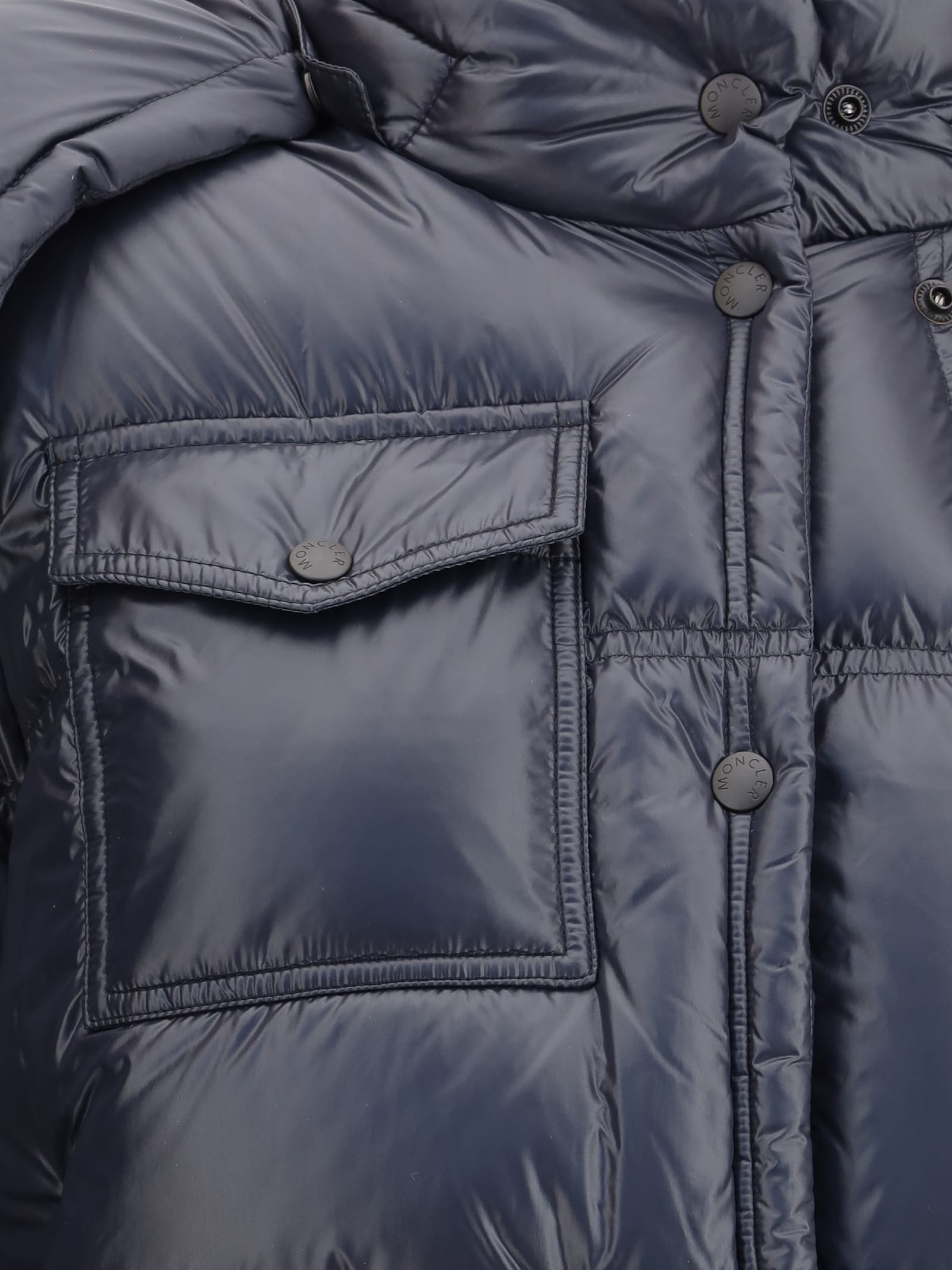 Moncler Women Erea Down Jacket In Blue