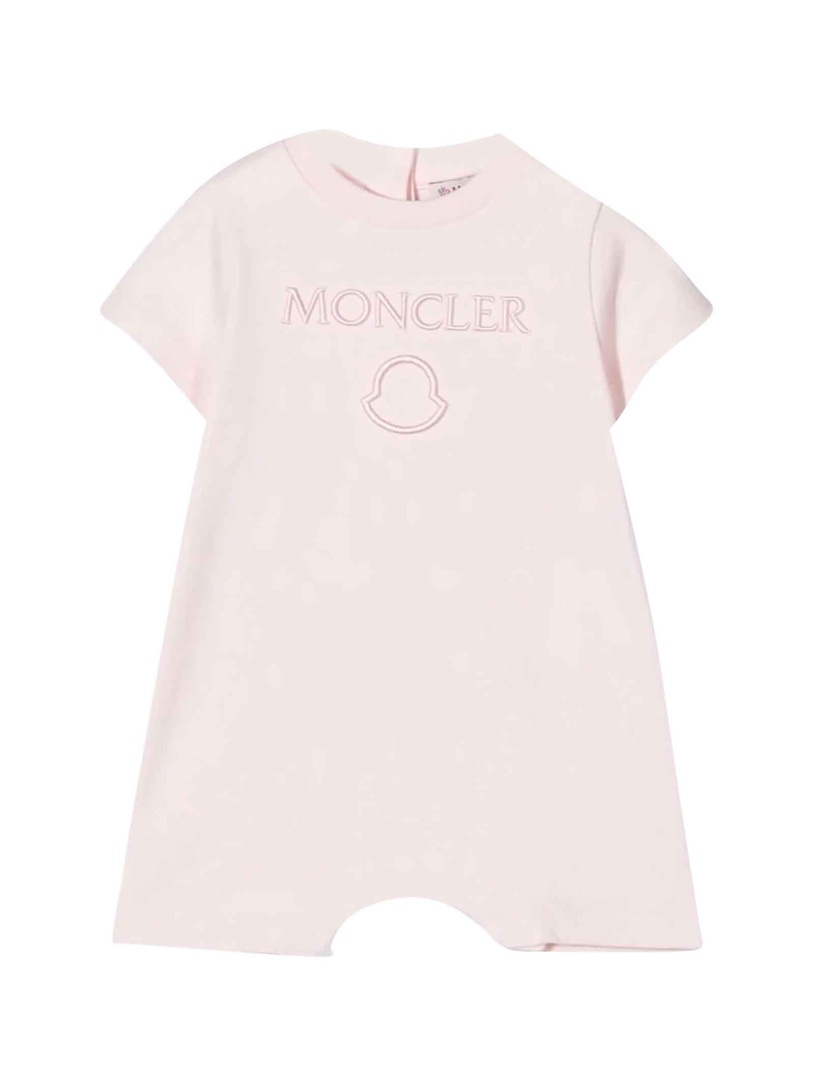 Moncler Baby Girl Pink Babysuit