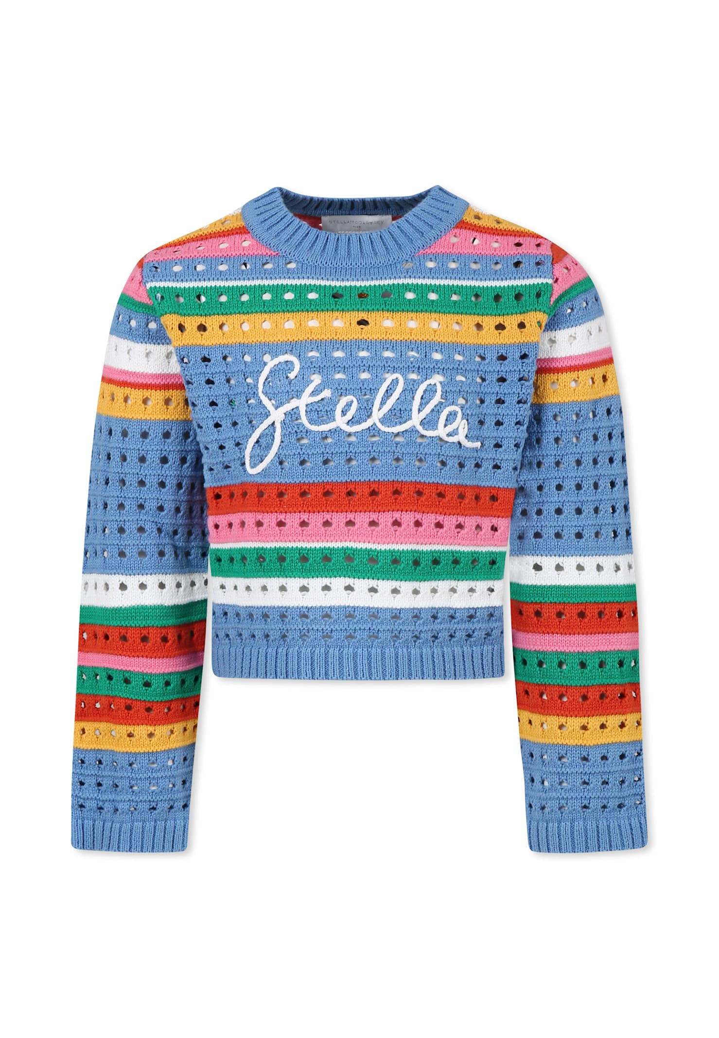Stella Mccartney Multicolor Sweater For Girl With Logo In Multicolor