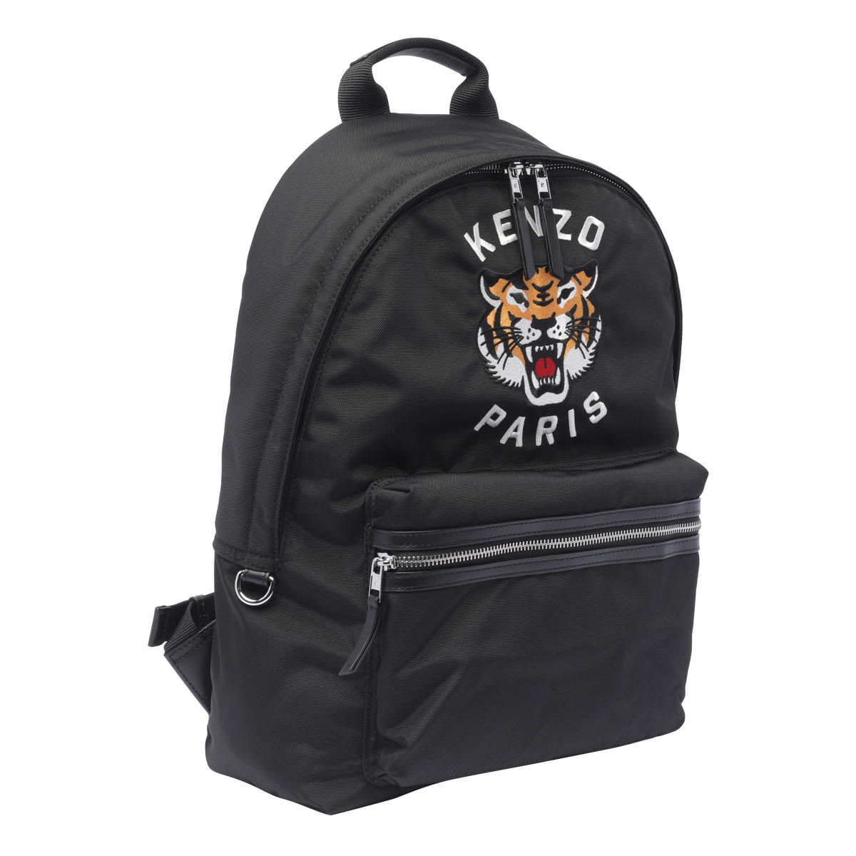 Shop Kenzo Varisty Tiger Logo Backpack In Nero