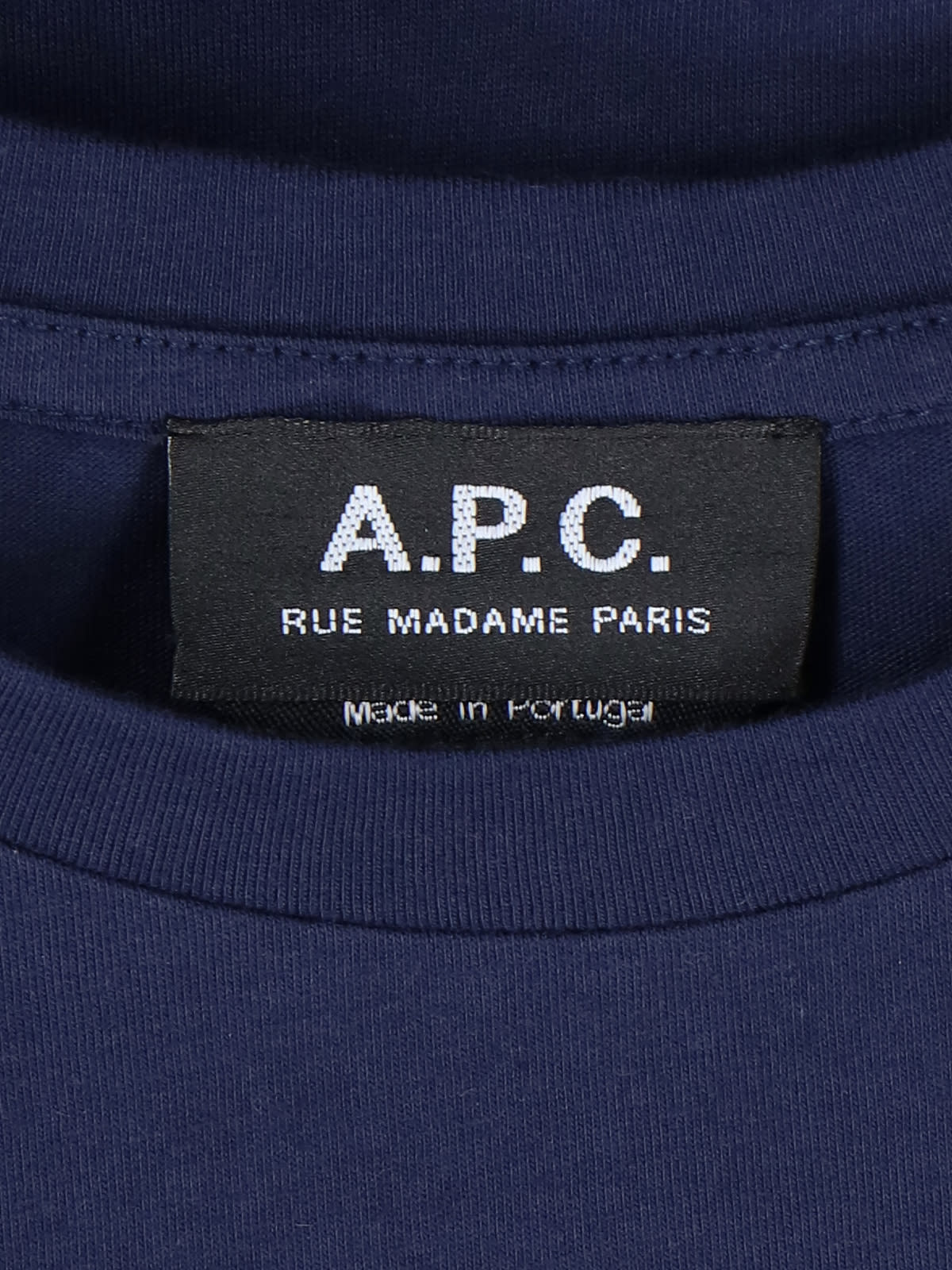 Shop Apc Logo T-shirt A.p.c. In Blue