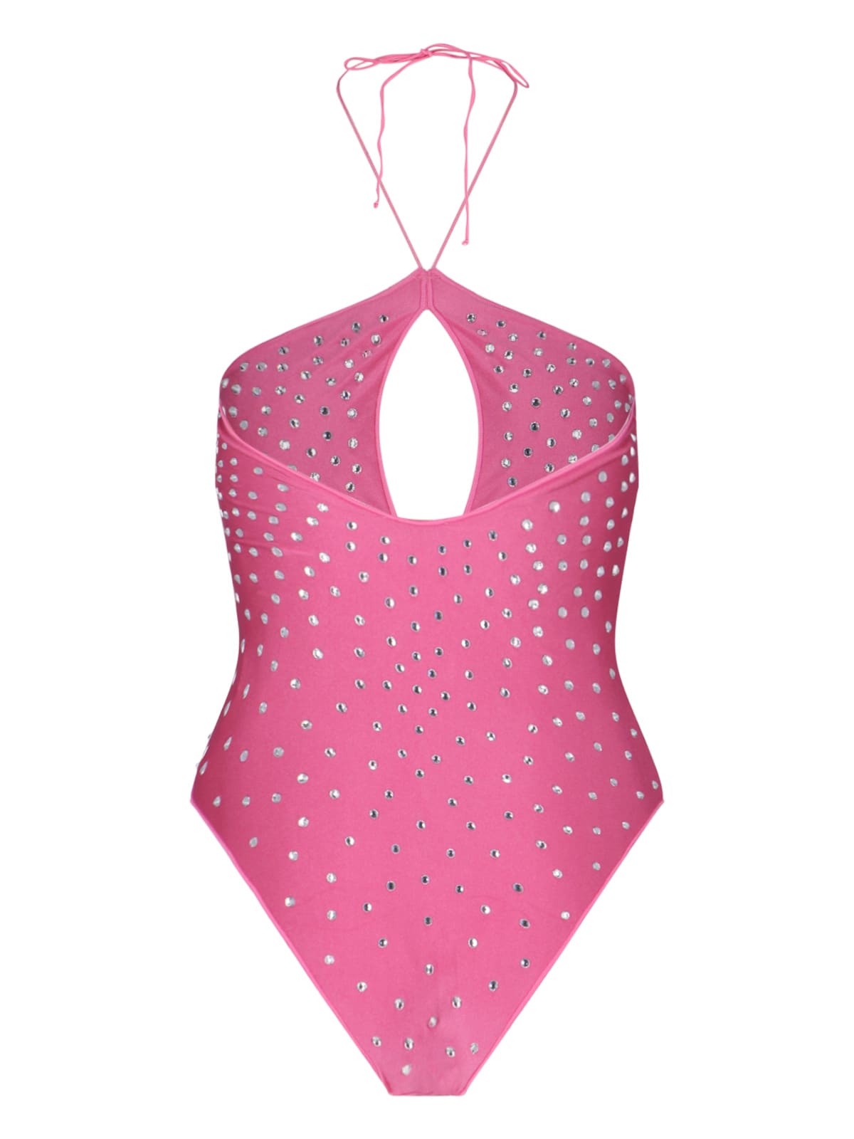 Shop Oseree One-piece Swimsuit Gem In Pink