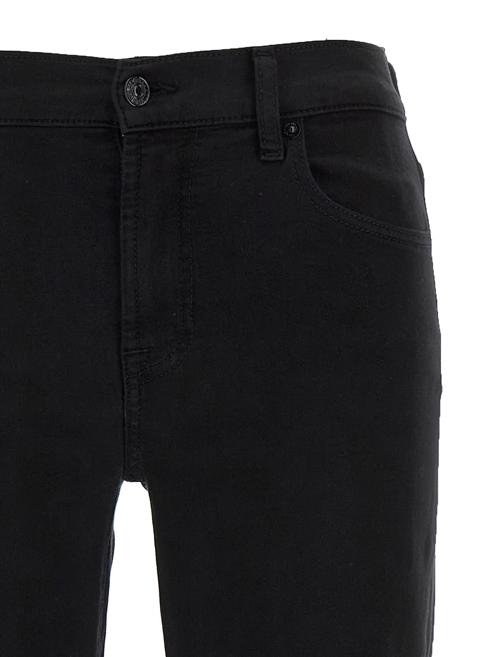 7 For All Mankind Flared Jeans With Pockets And Loops In Black