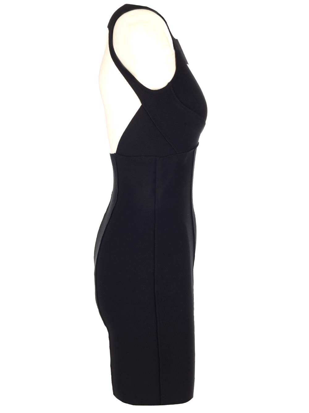 Shop Rick Owens Black Knit Mini Dress In Nero