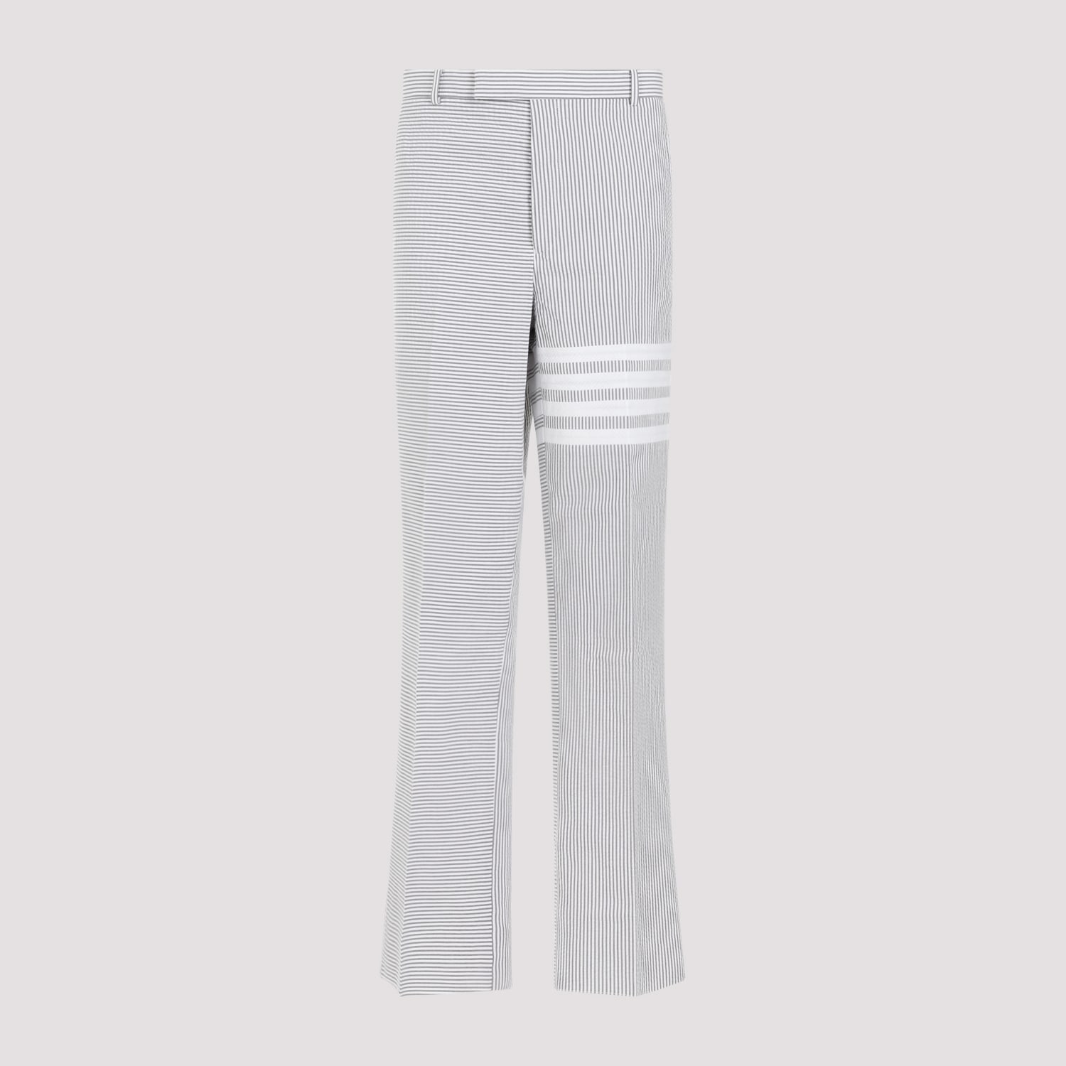 Shop Thom Browne Low Rise Beltloop Pants In Med Grey