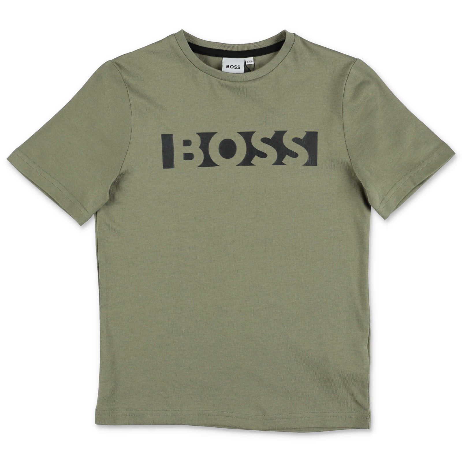 Hugo Boss T-shirt Verde In Jersey Di Cotone