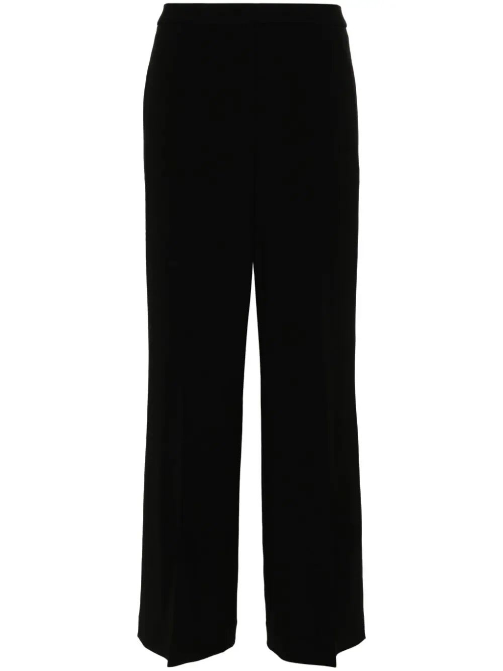Shop Theory Wide Pull On Admiral Crepe Trouser In Black