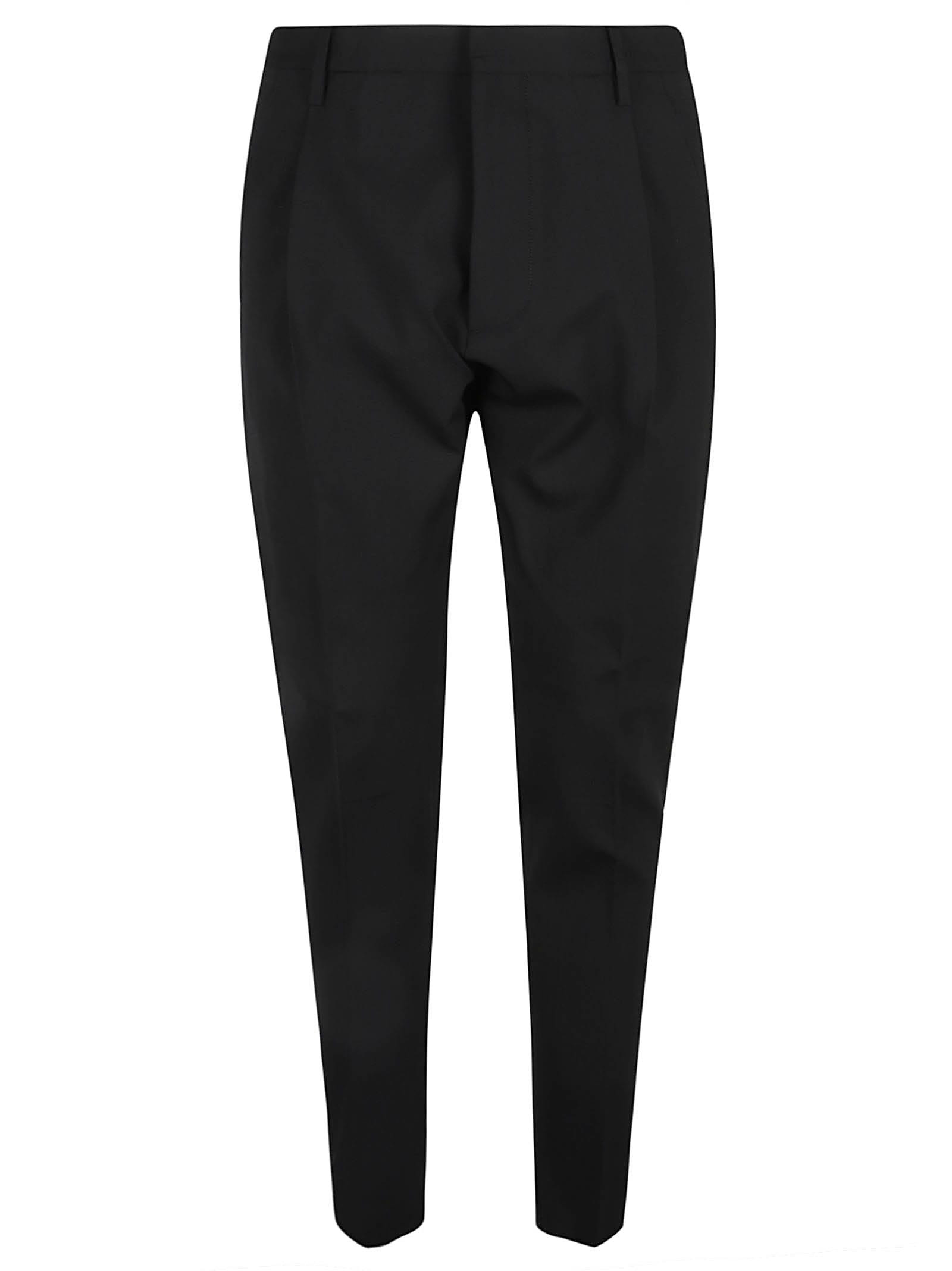 Logo Patch Slim-cut Cropped Trousers