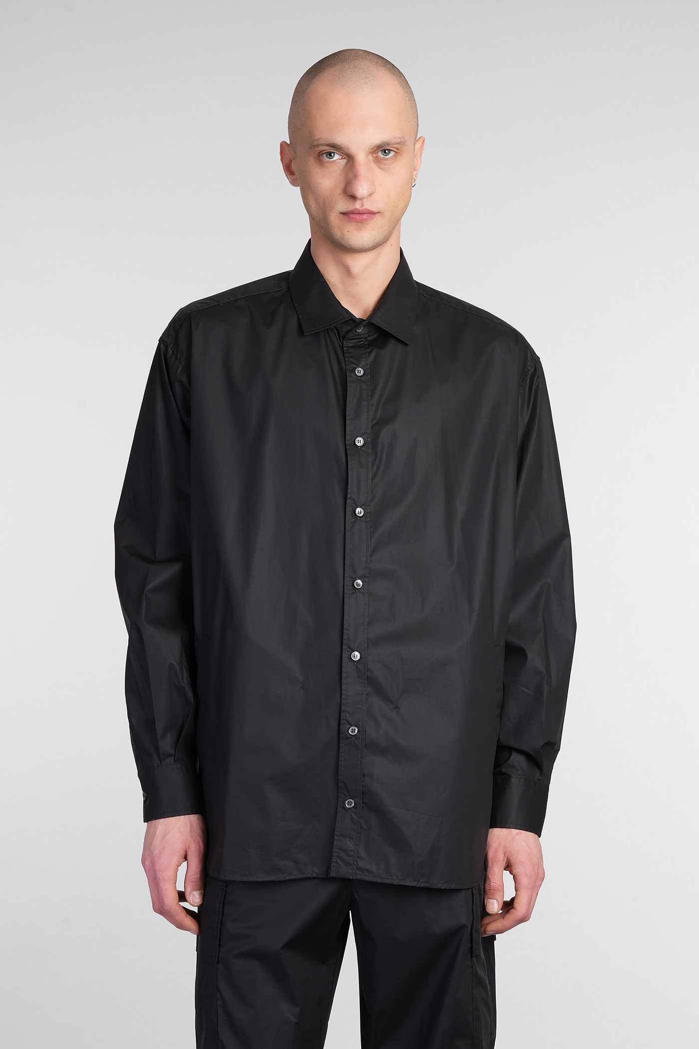 Damon Shirt In Black Cotton