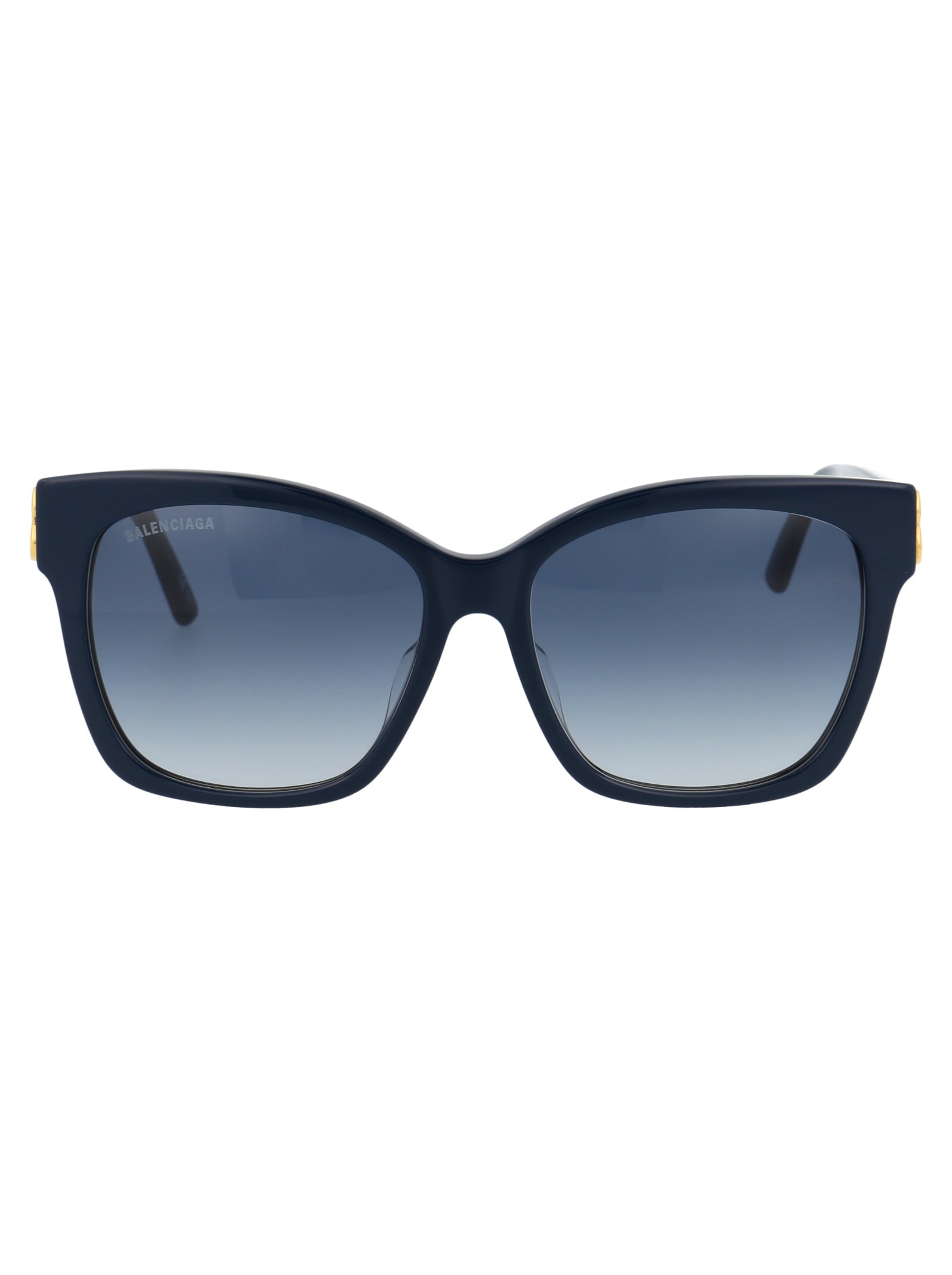 Shop Balenciaga Bb0102sa Sunglasses In 005 Blue Gold Blue