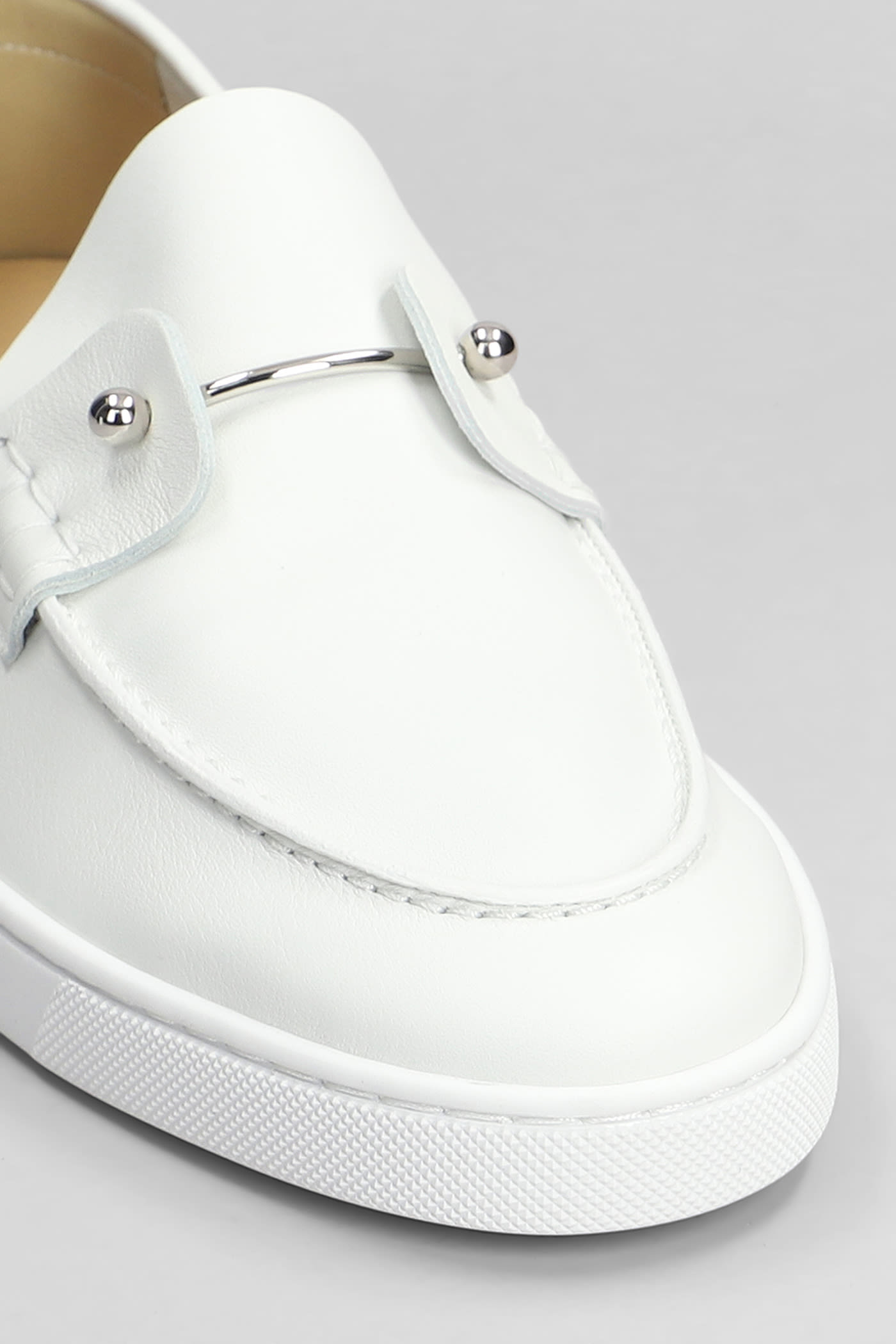Christian Louboutin Chambeliboat Loafers In White Leather