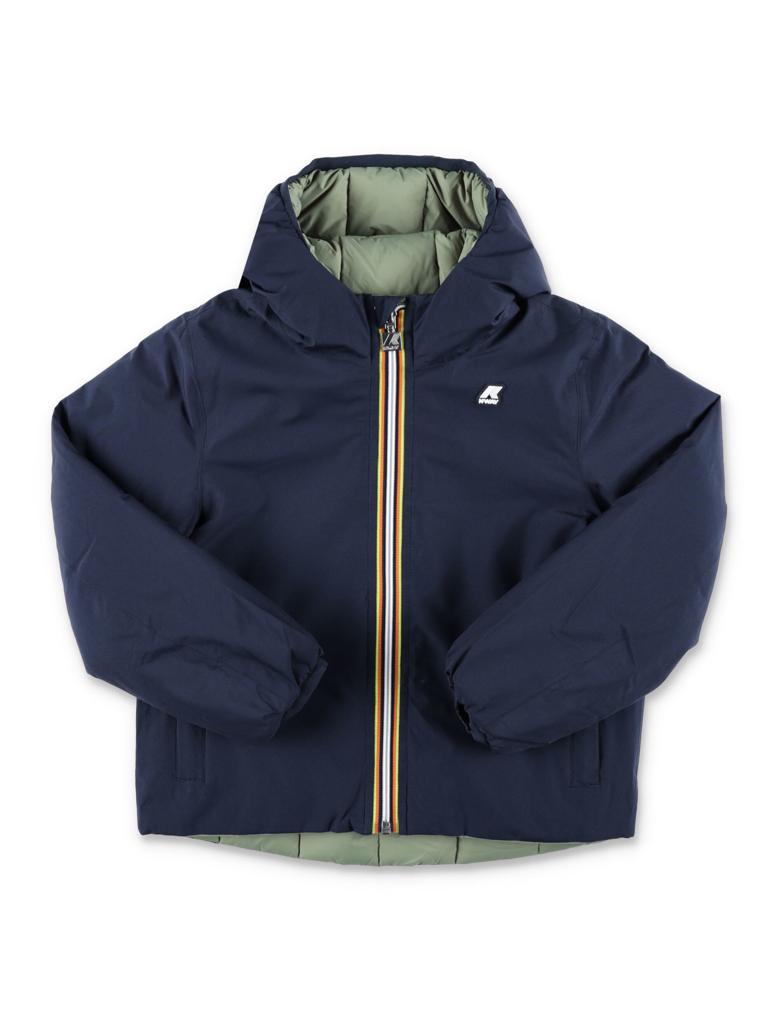 K-way Reversible Eco Thermo Jacket In Blue/salvia