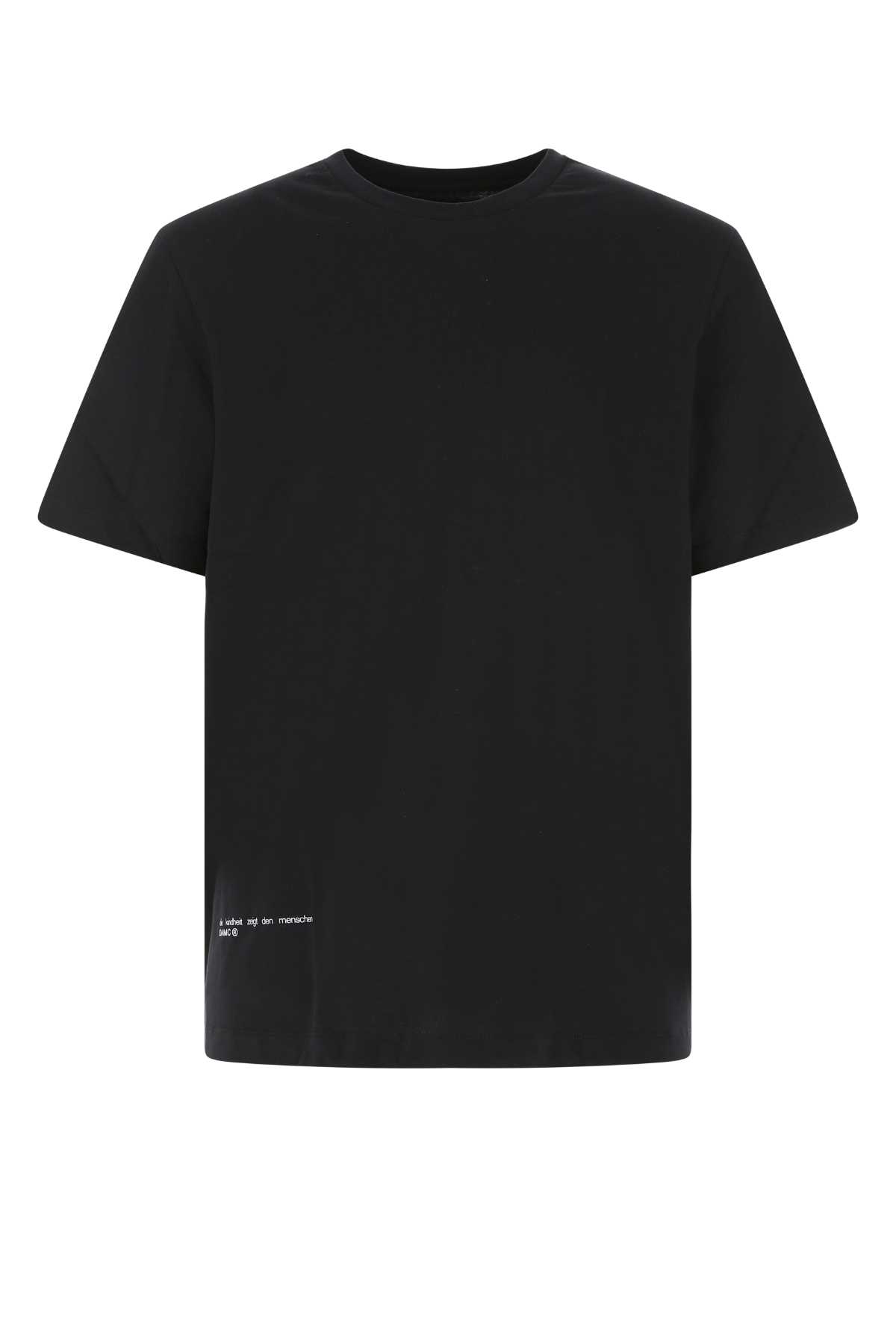 Shop Oamc Black Cotton T-shirt In 001